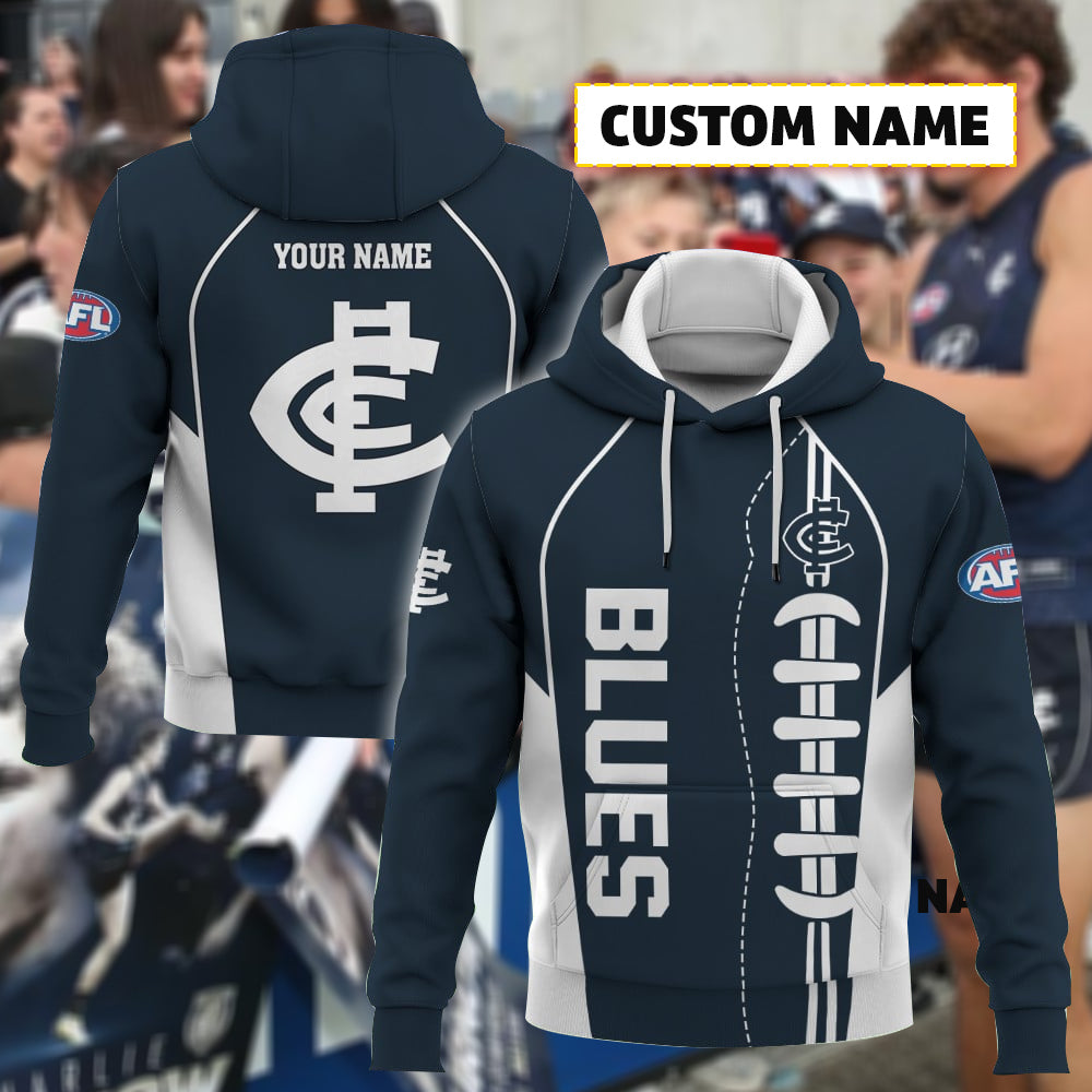 Carlton AFL Personalized Name 3D Hoodie 1