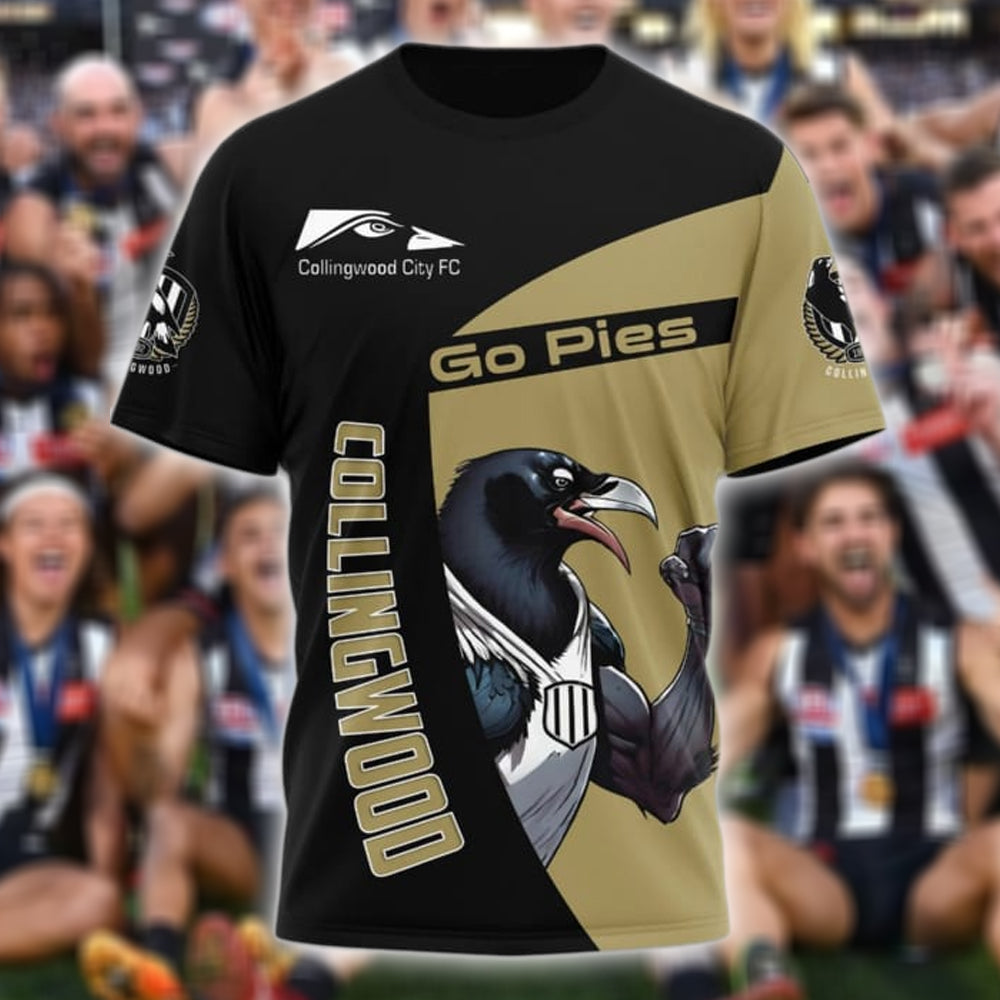 Collingwood AFL Personalized Name 3D T-Shirt