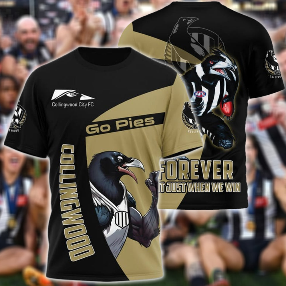 Collingwood AFL Personalized Name 3D T-Shirt