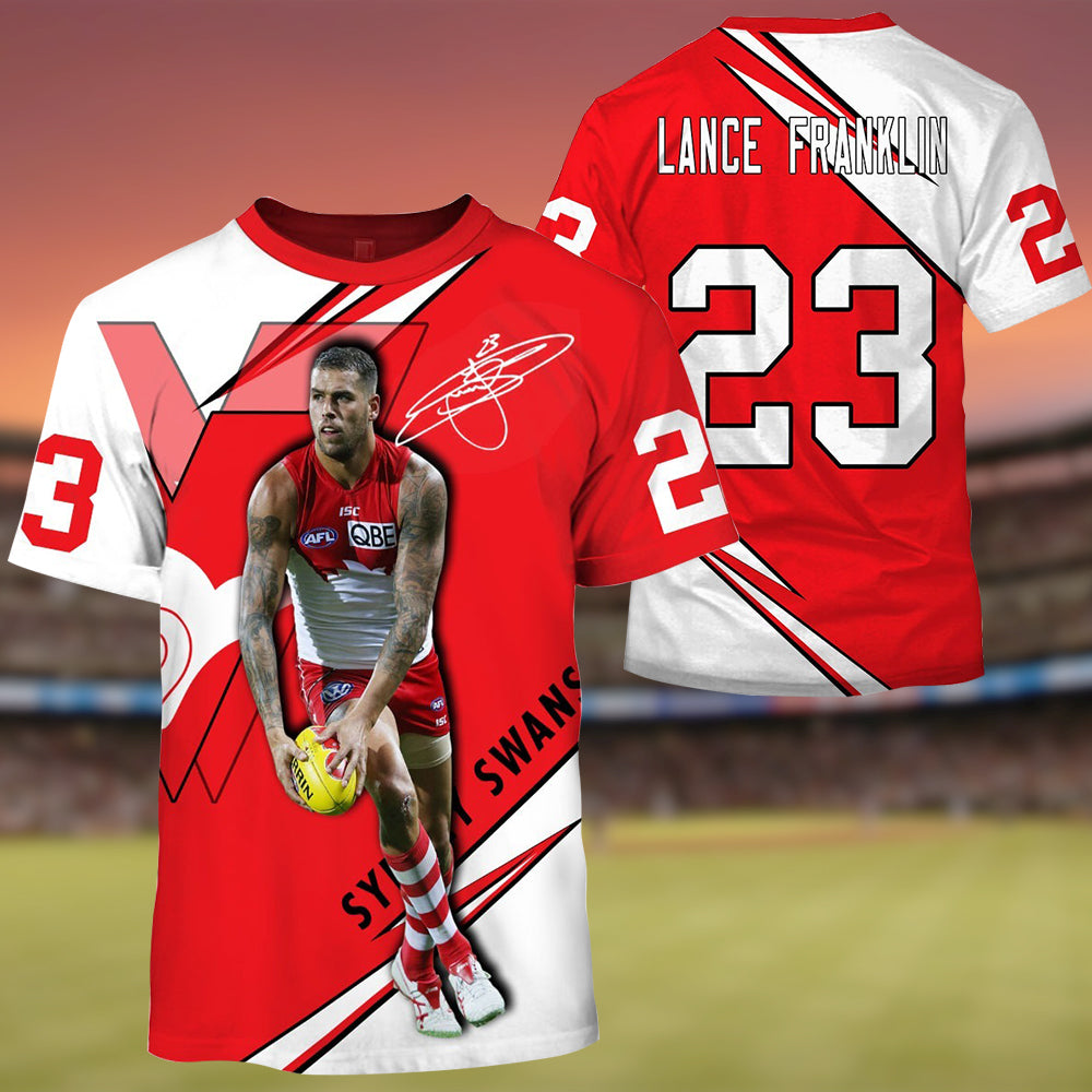 AFL Sydney Swans Lance Franklin 3D Tshirt 2