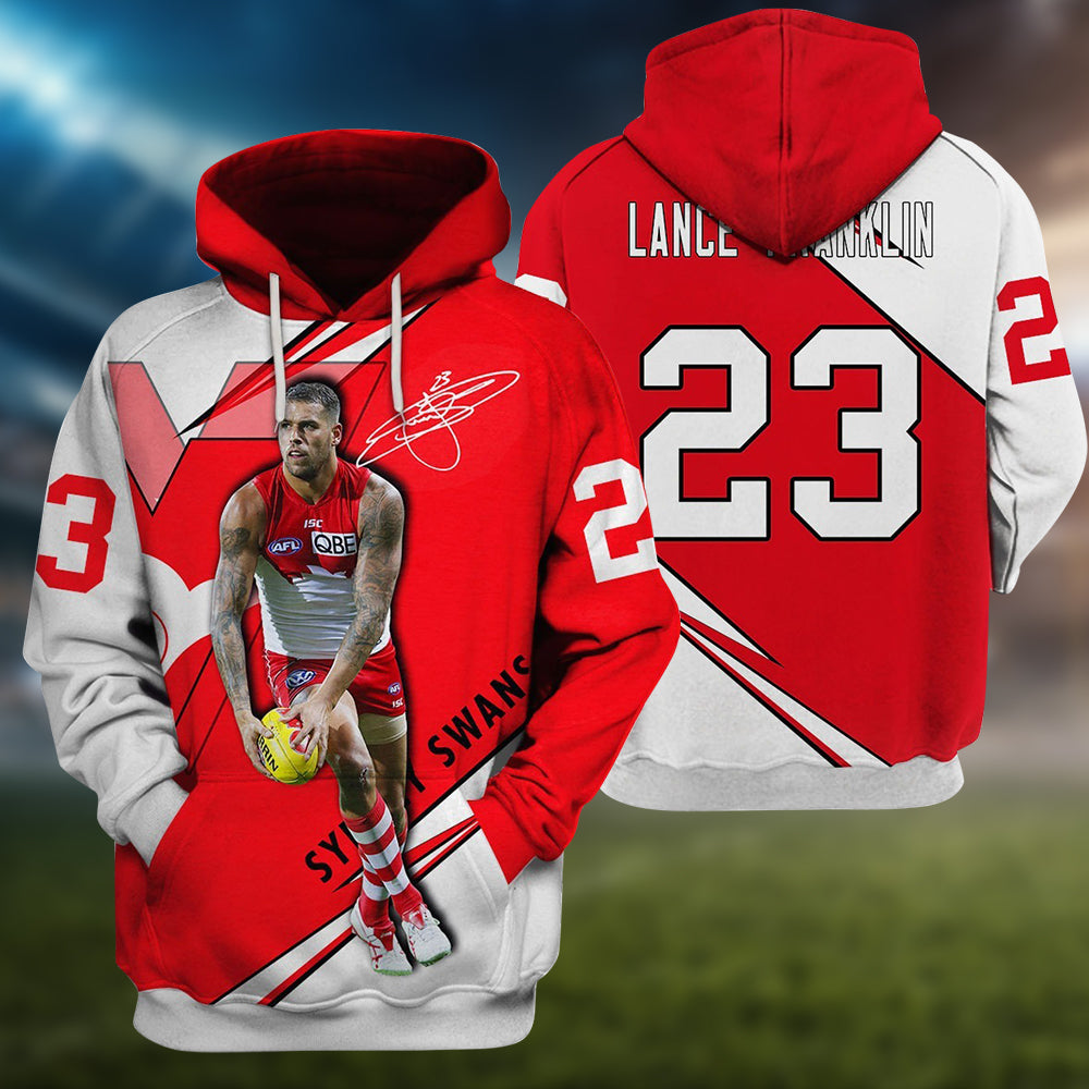 AFL Sydney Swans Lance Franklin 3D Hoodie