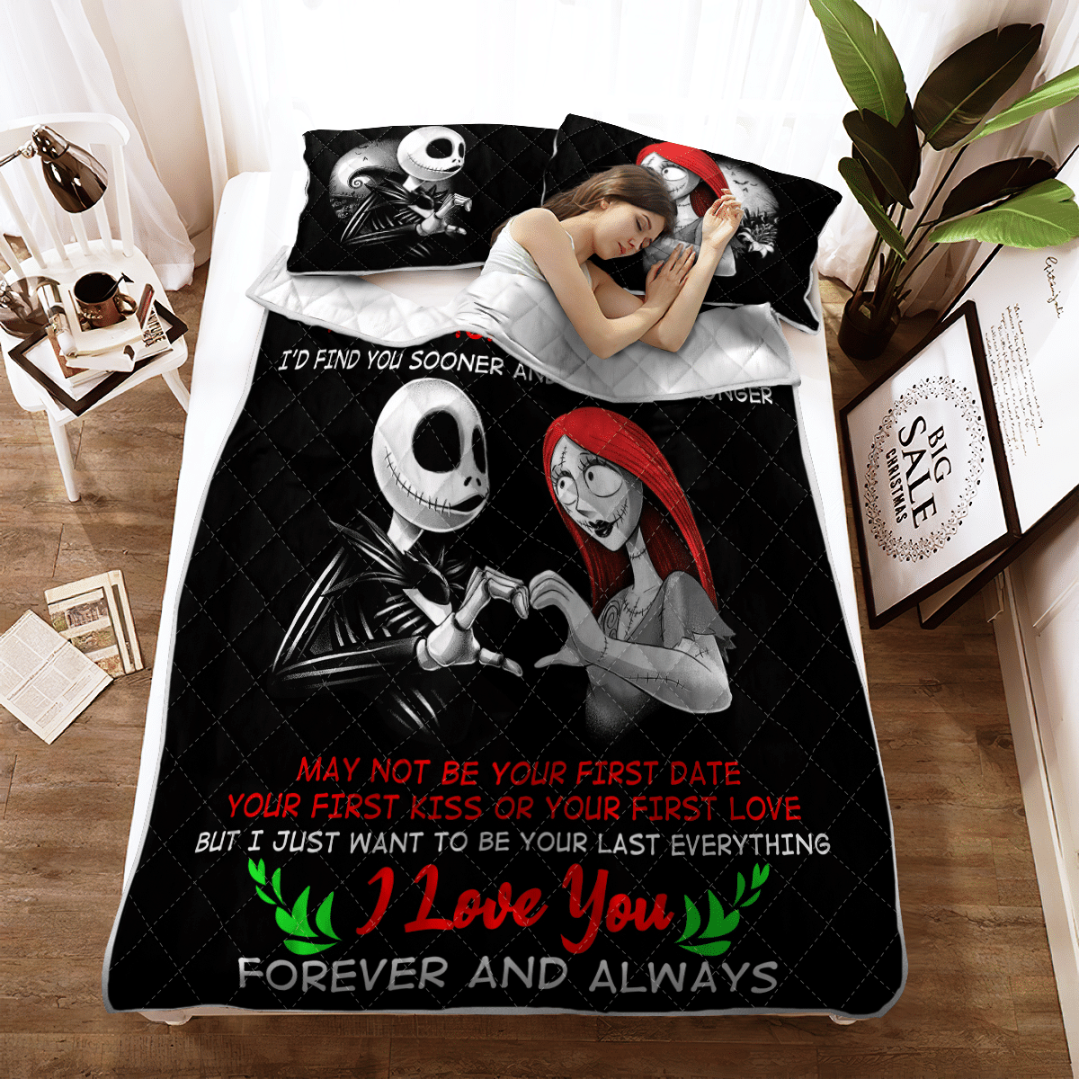 I Love You Forever And Always Quilt Bedding Set