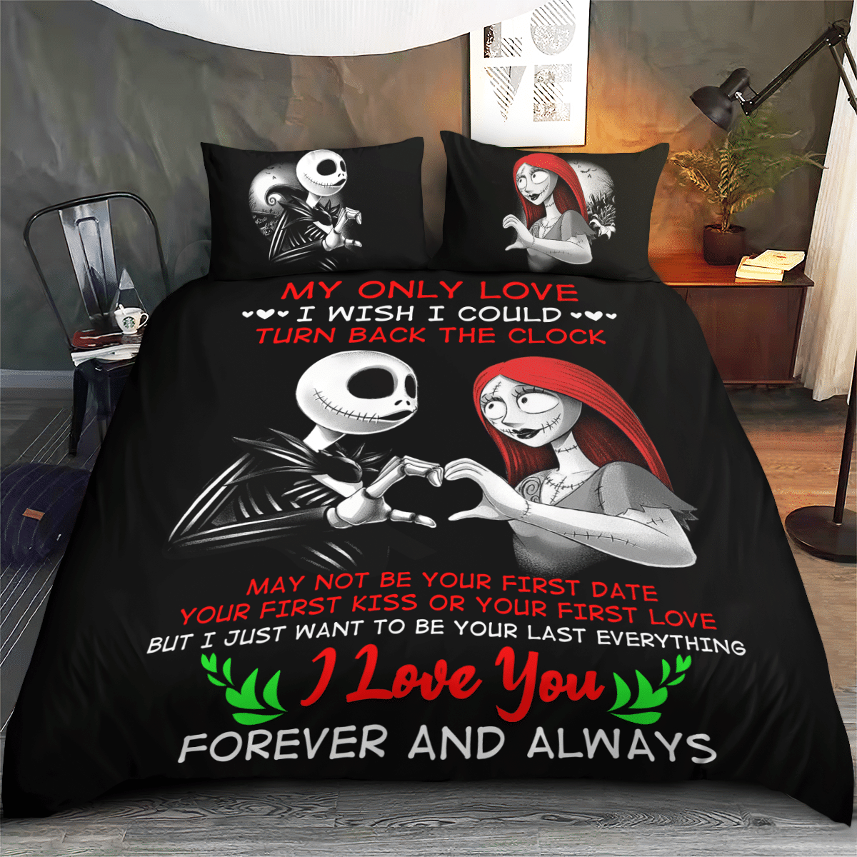 I Love You Forever And Always Quilt Bedding Set