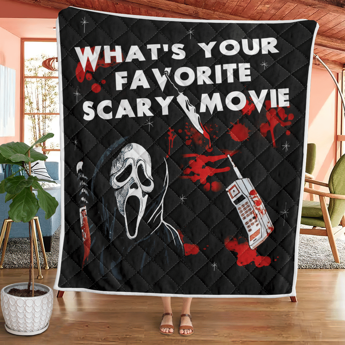 What's Your Favorite Scary Movie Fleece Blanket - Quilt