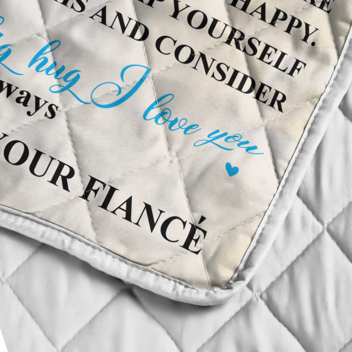 To My Fiancée I Love You To The Moon And Back Fleece Blanket - Quilt