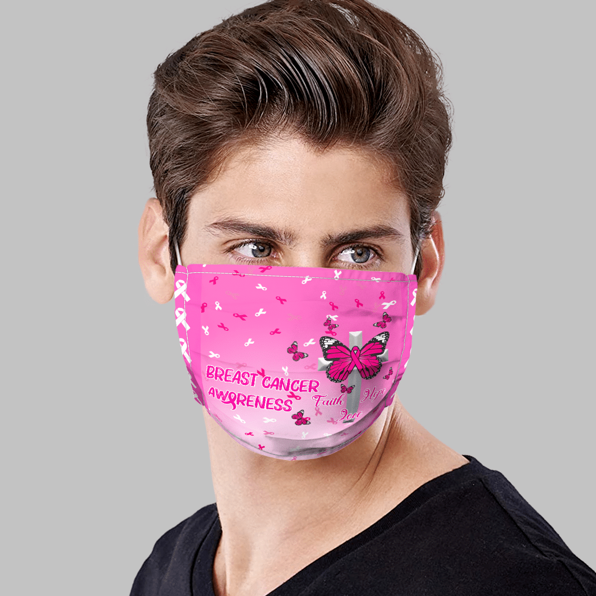 Breast Cancer Awareness Face Mask