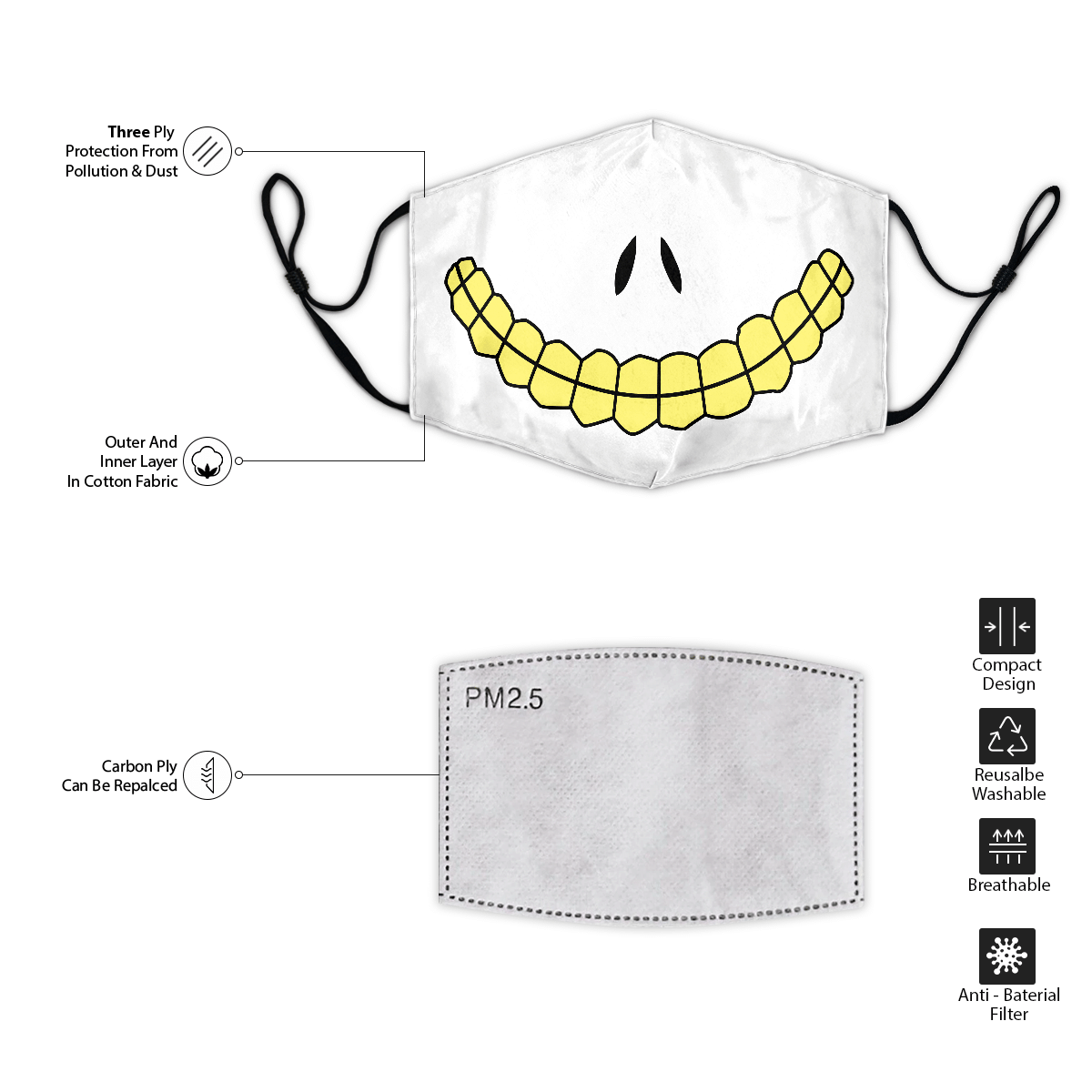 Halloween Cosplay Face Mask 2