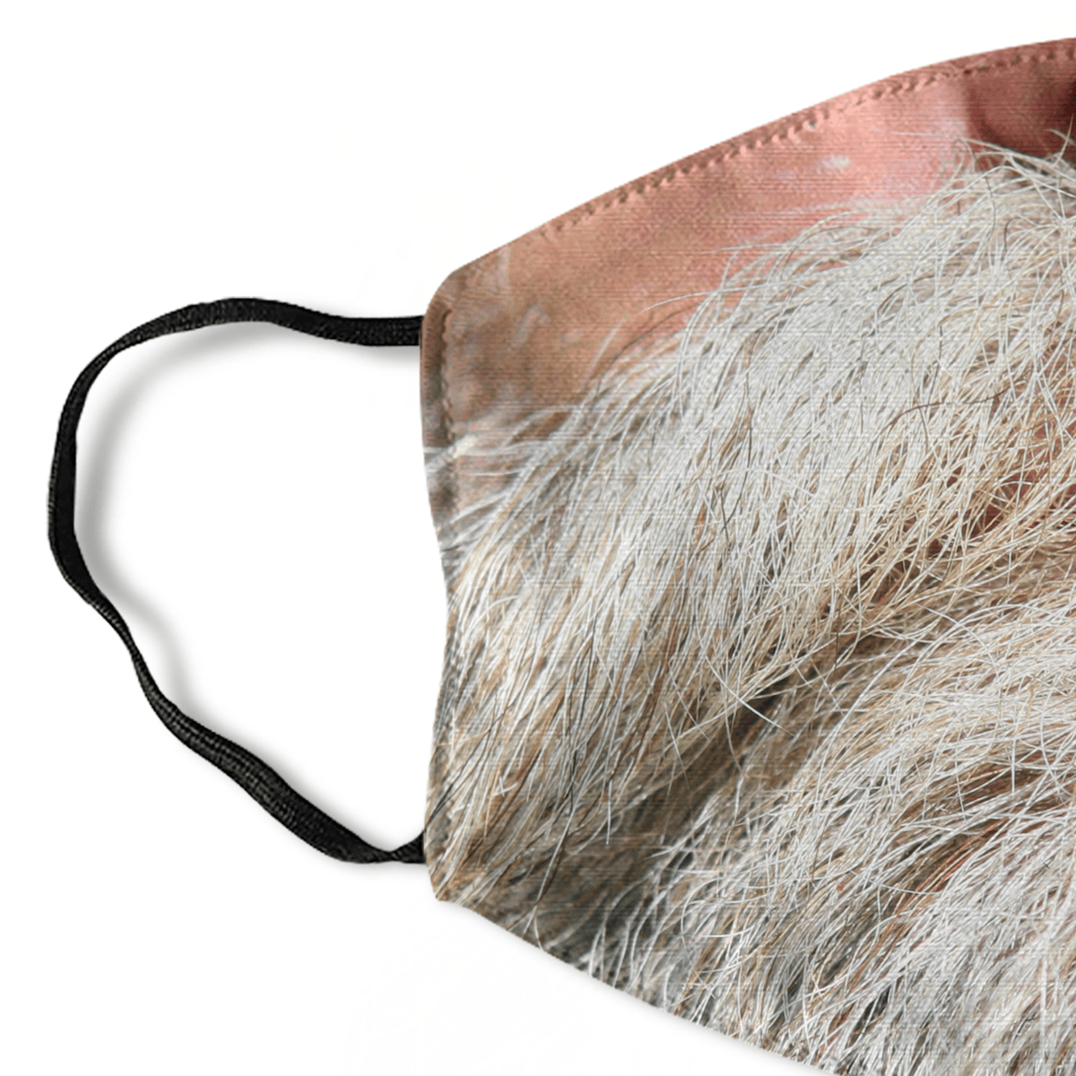 Gray Beard Funny Face Mask