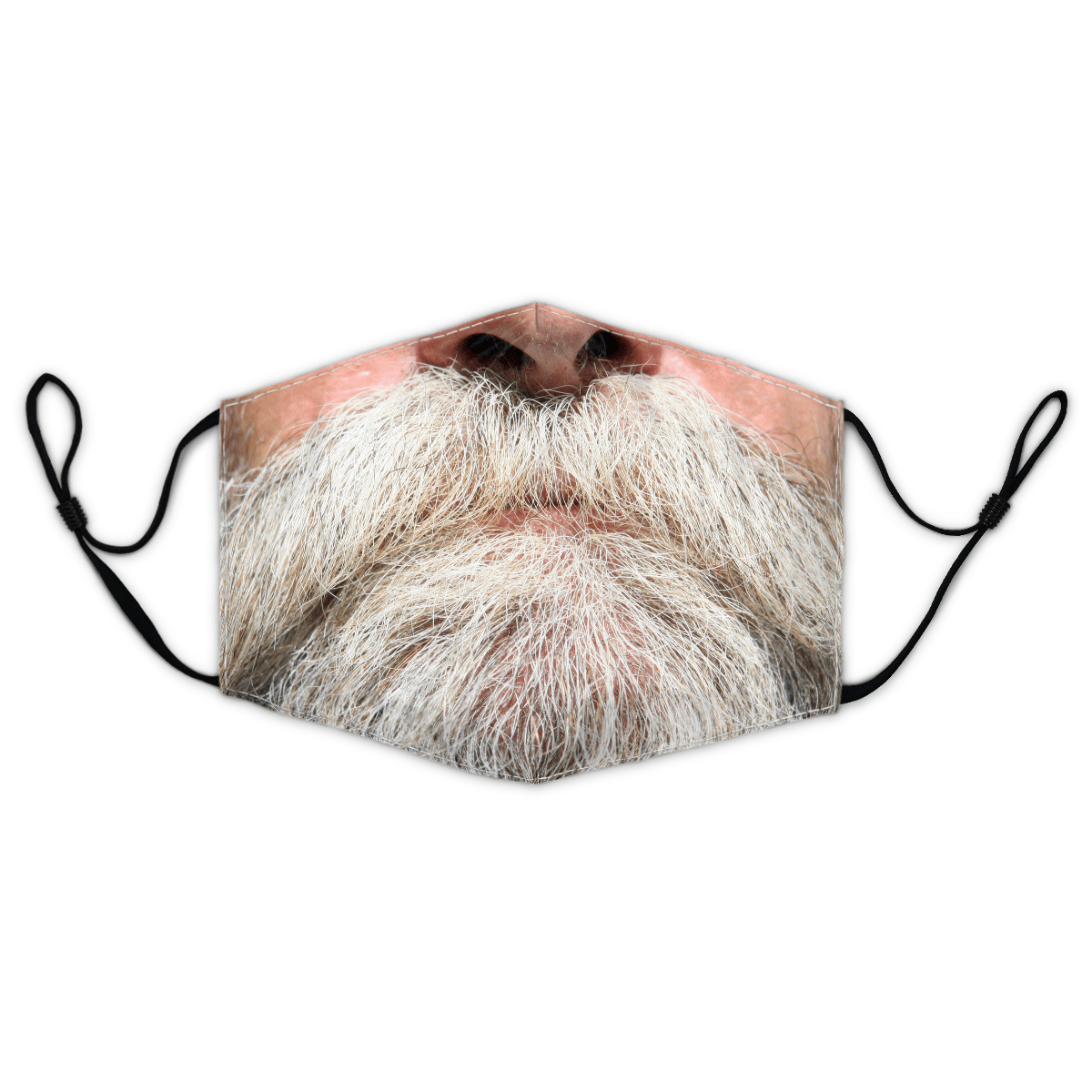 Gray Beard Funny Face Mask