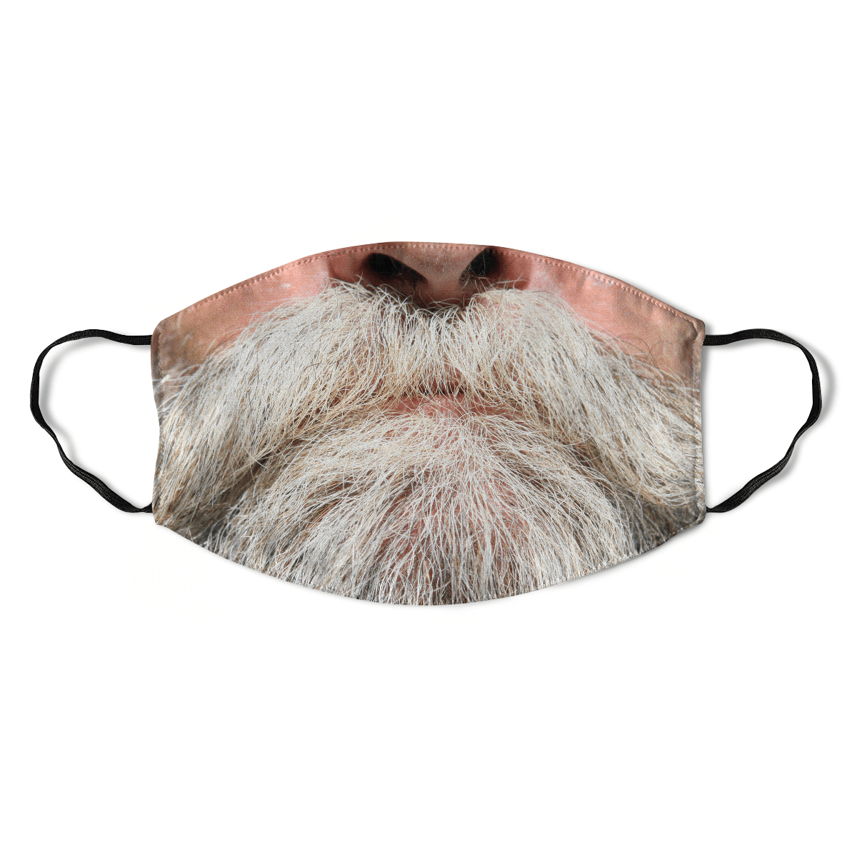 Gray Beard Funny Face Mask