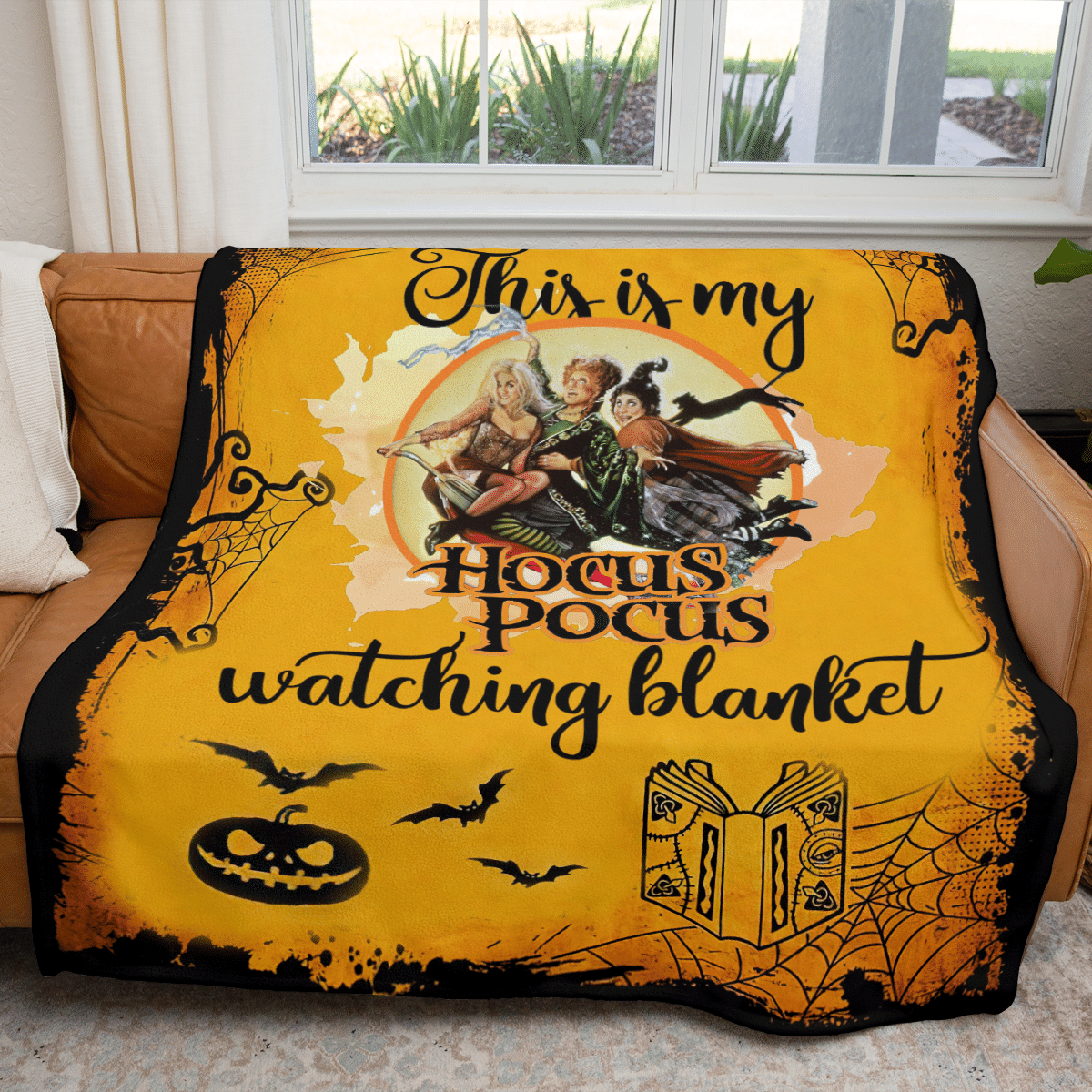 This Is My Hocus Pocus Watching Blanket - Halloween Fleece Blanket - Quilt