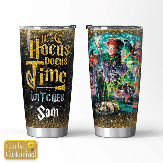 Personalized It's Hocus Pocus Time Witches Tumbler