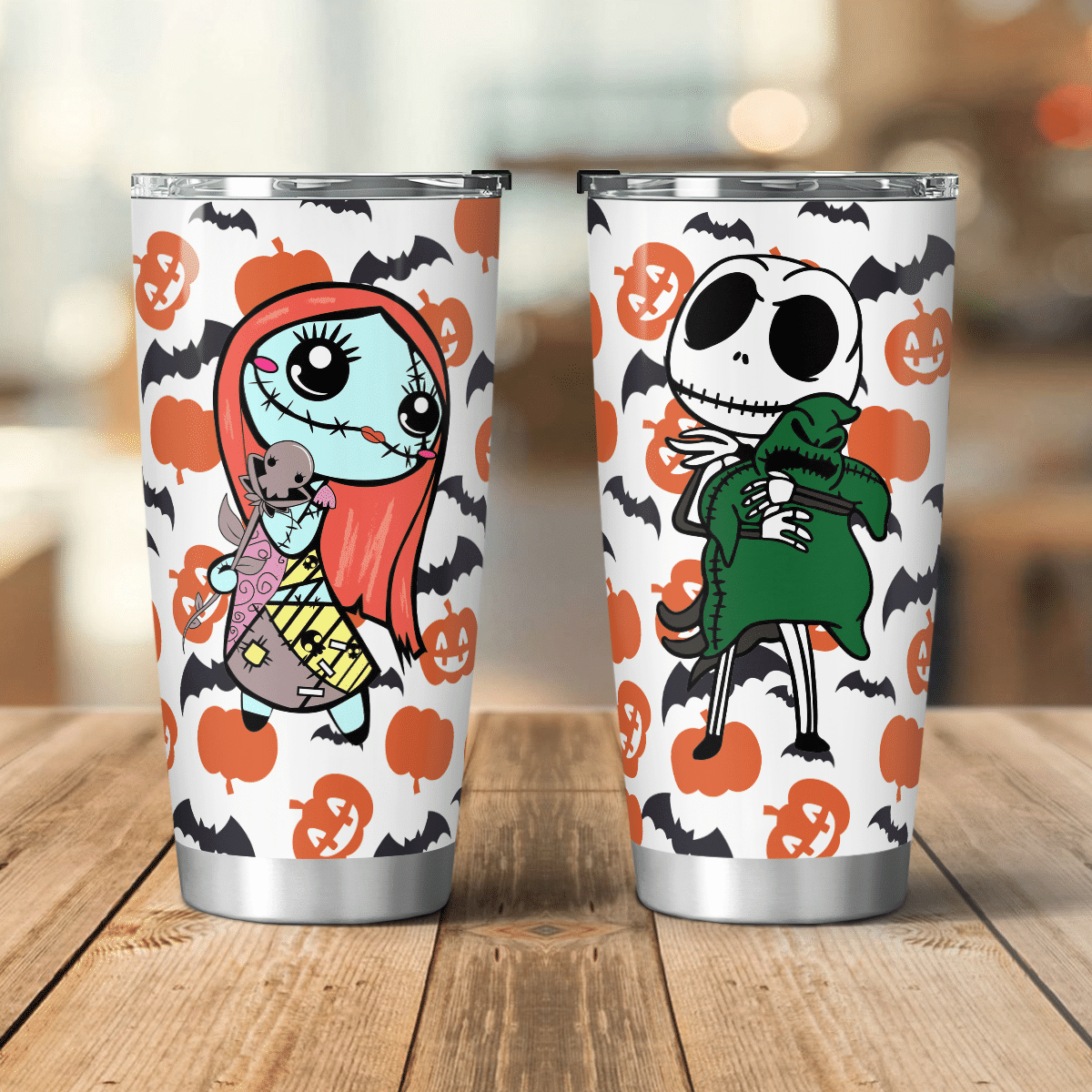 The Nightmare Couple Pumpkin Tumbler