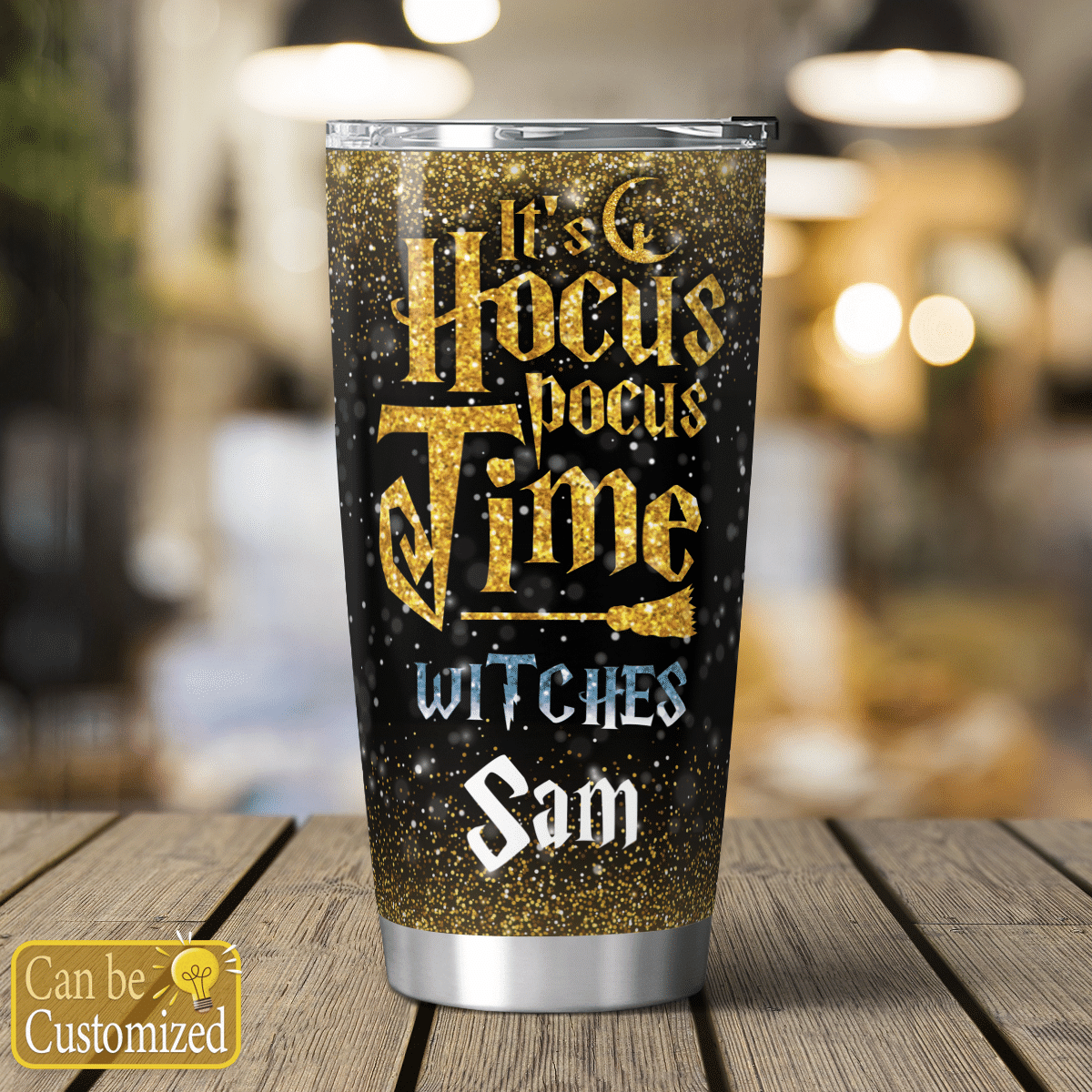 Personalized It's Hocus Pocus Time Witches Tumbler