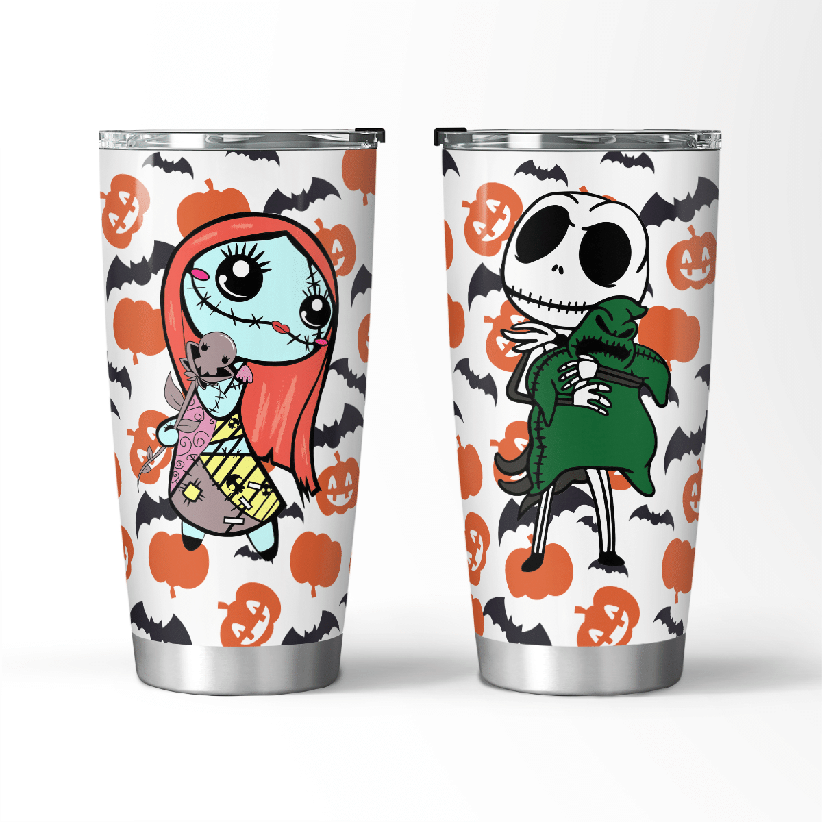 The Nightmare Couple Pumpkin Tumbler