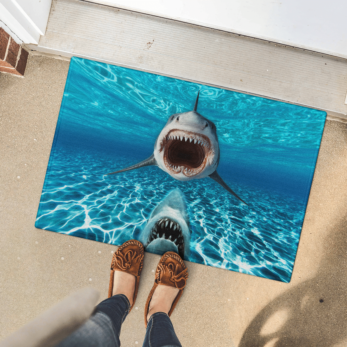 Shark Attack Door Mat