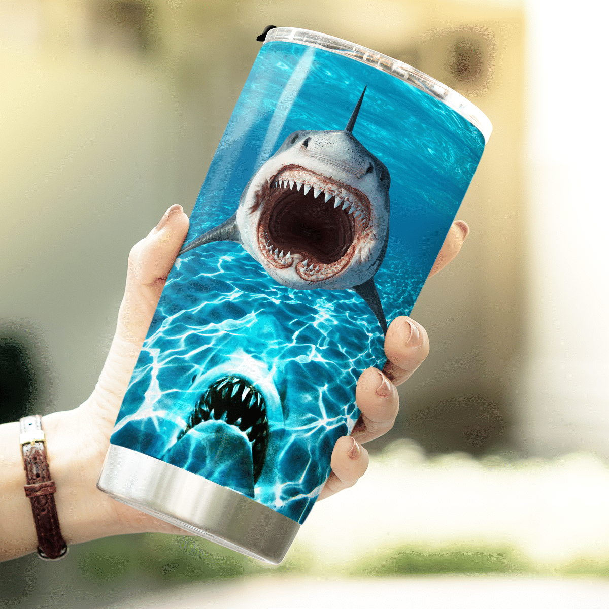 Shark Attack Tumbler