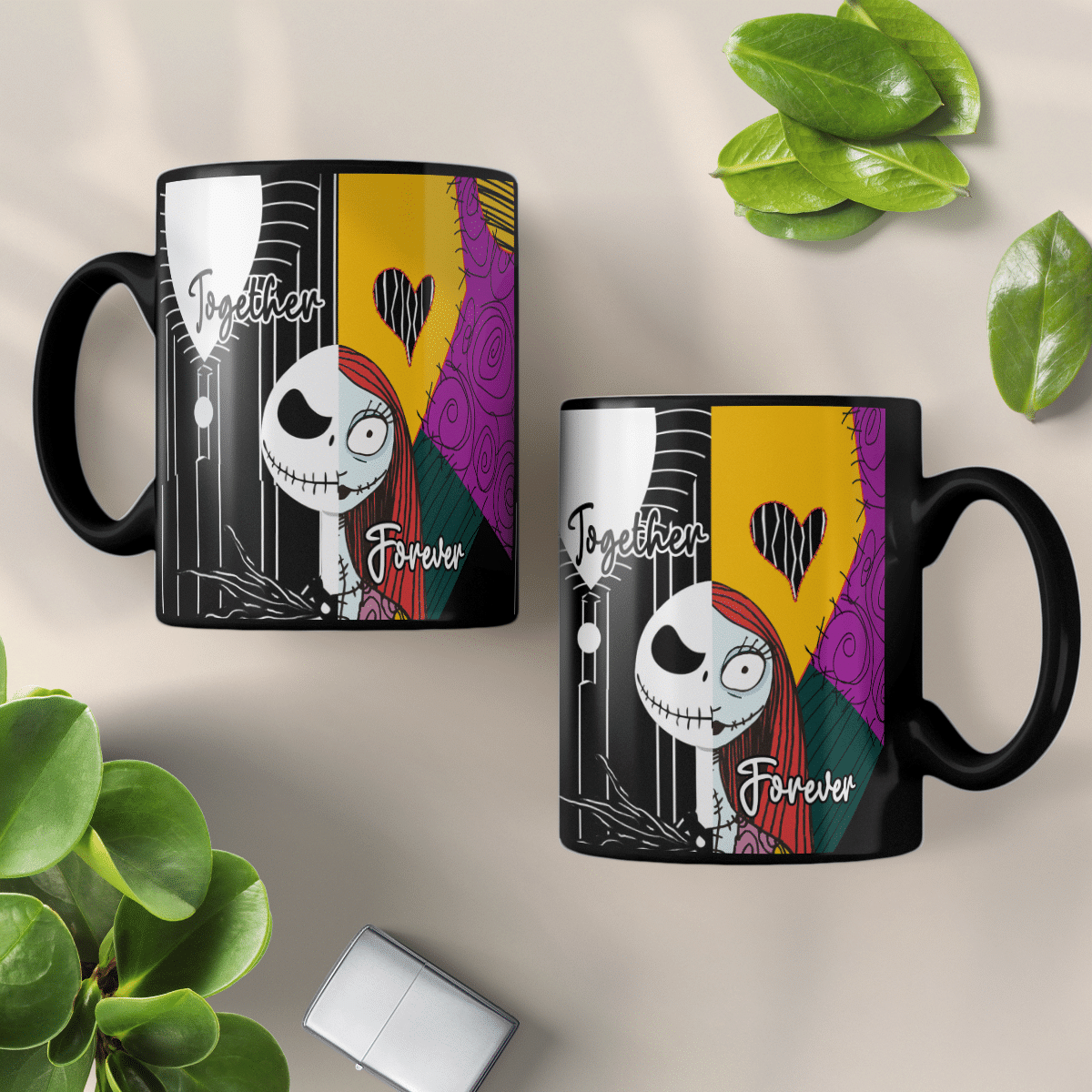 Together Forever The Nightmare Couple Halloween Mug