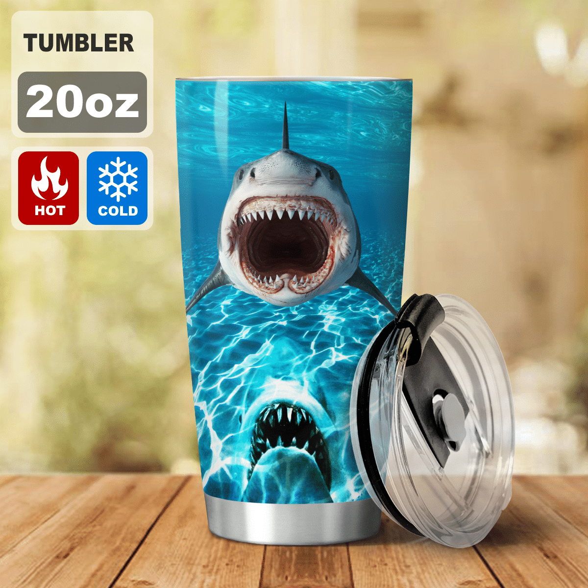 Shark Attack Tumbler