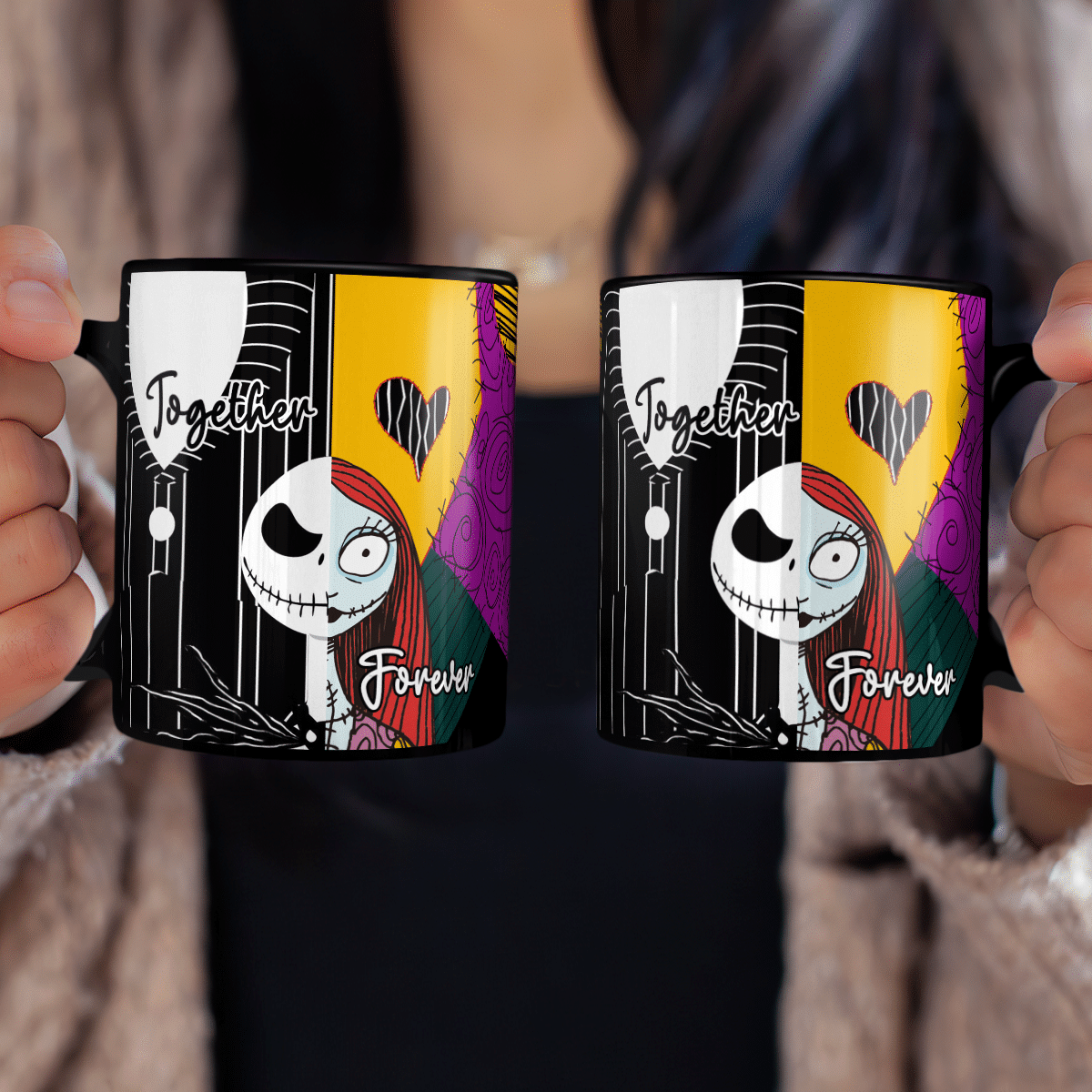 Together Forever The Nightmare Couple Halloween Mug