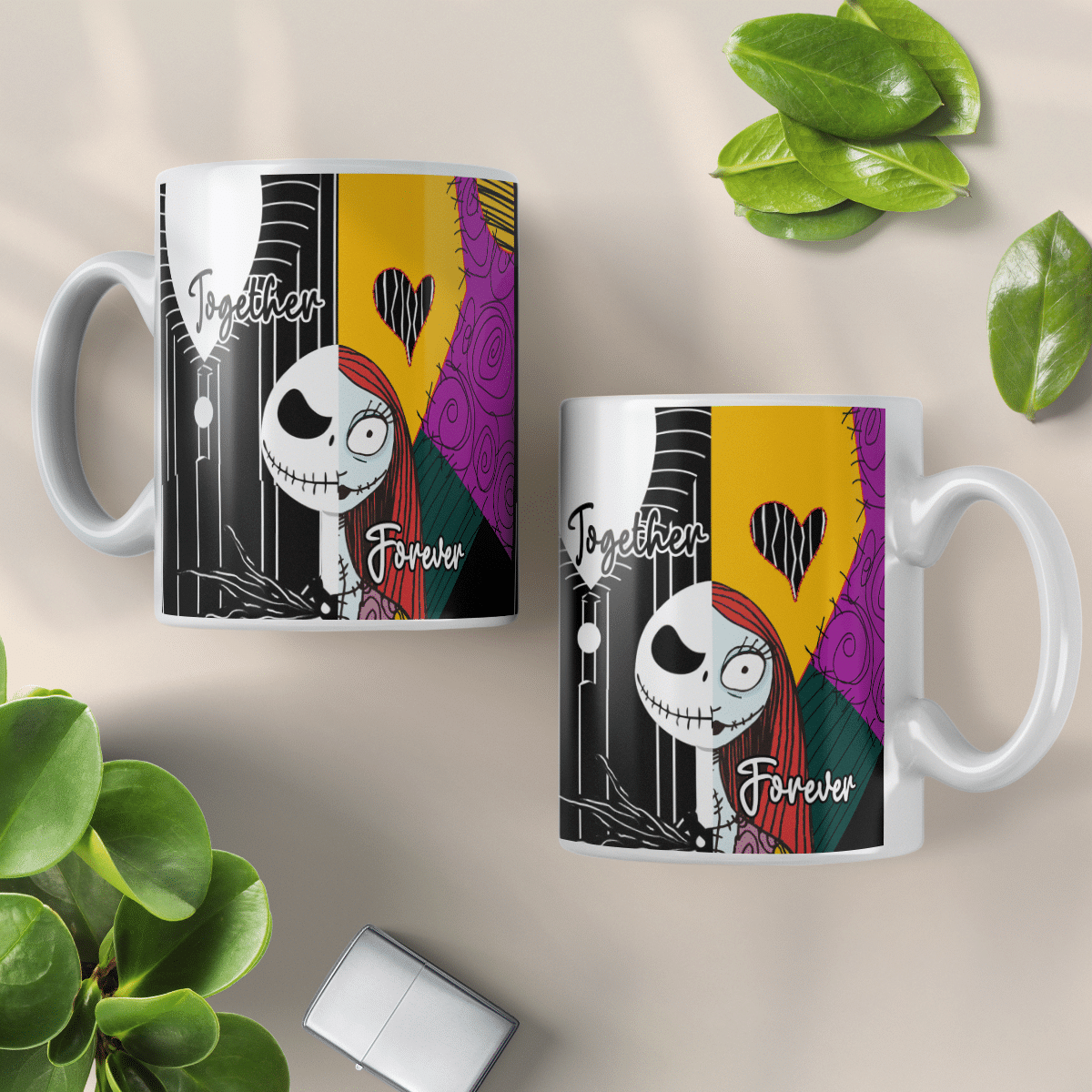 Together Forever The Nightmare Couple Halloween Mug