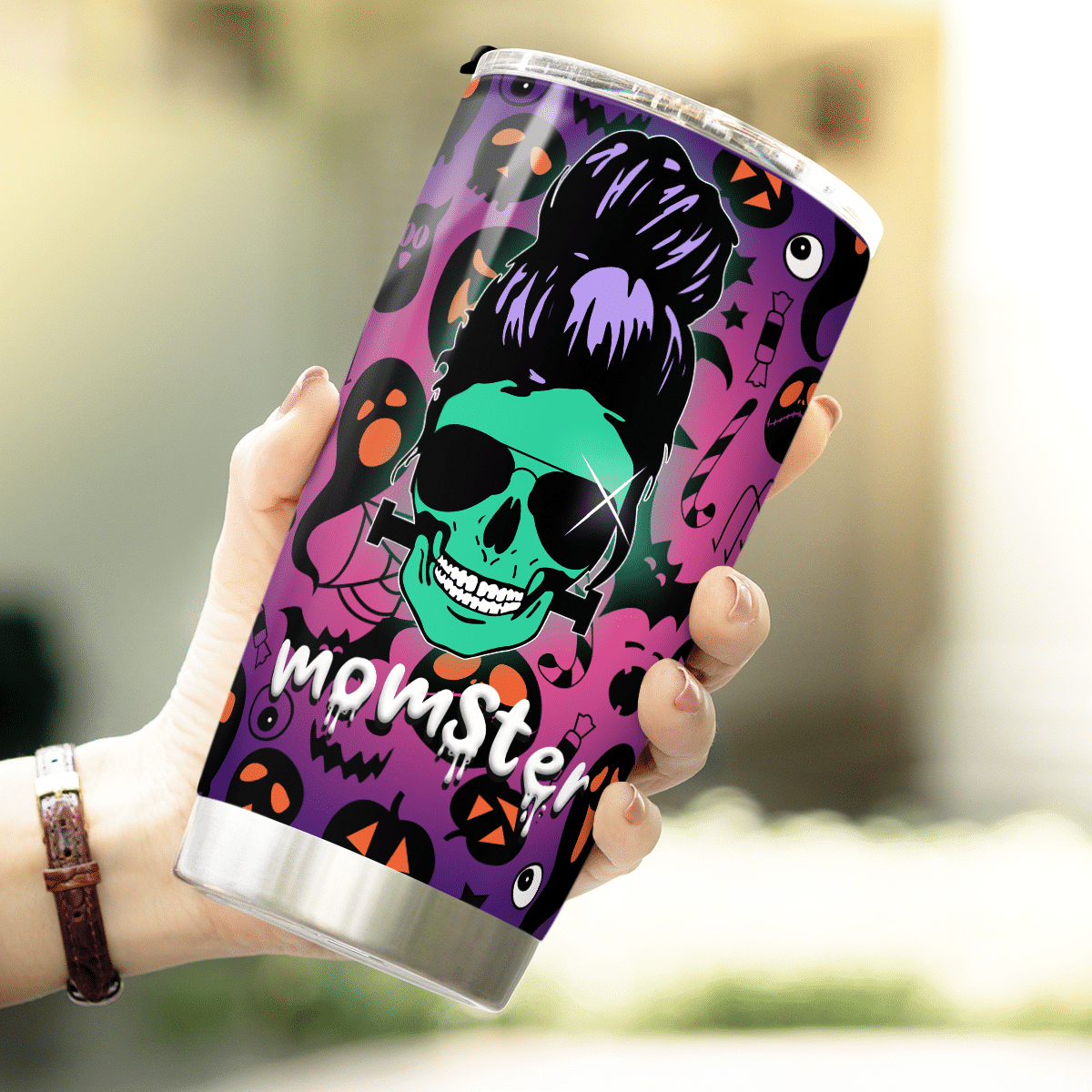 Momster Skull Halloween Tumbler