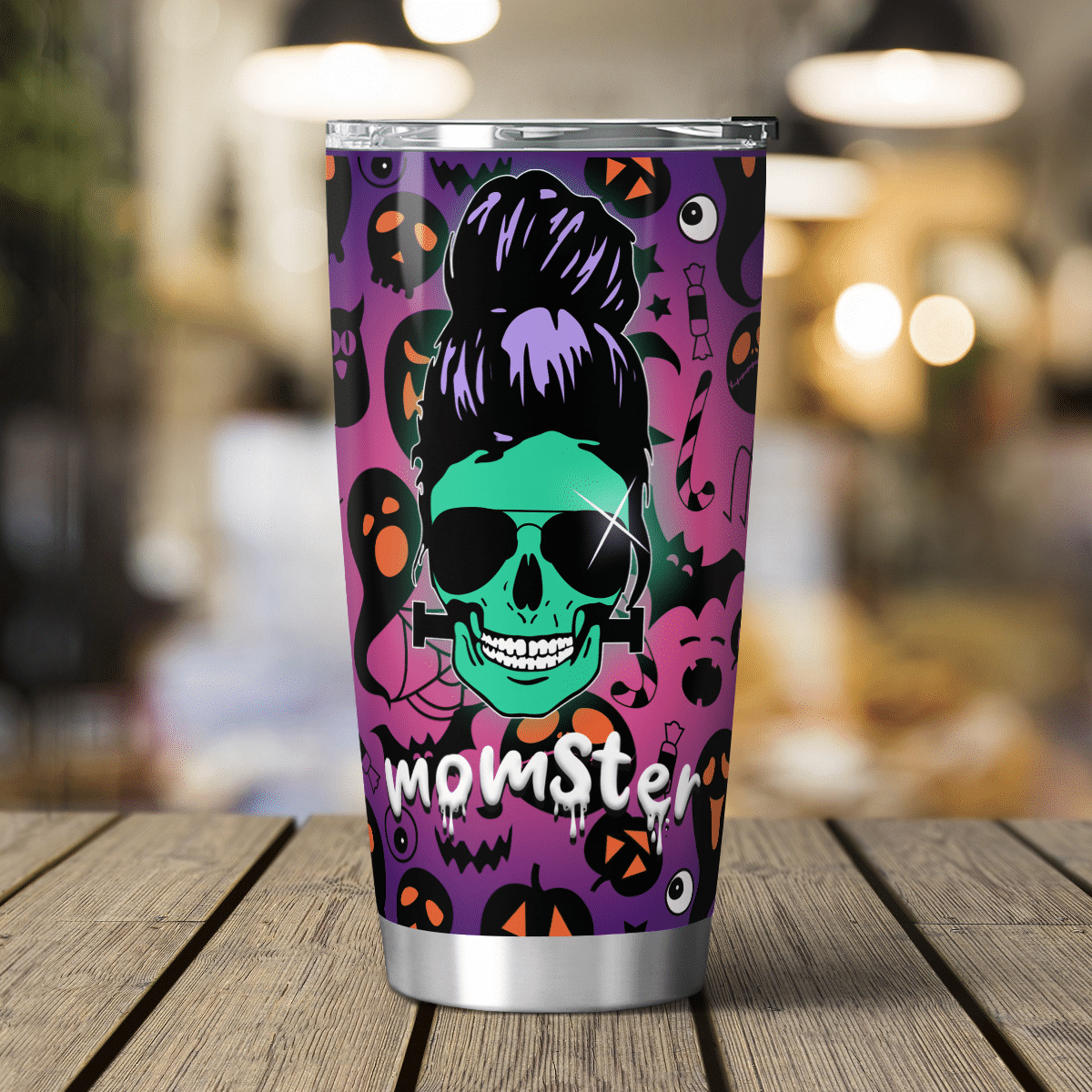 Momster Skull Halloween Tumbler