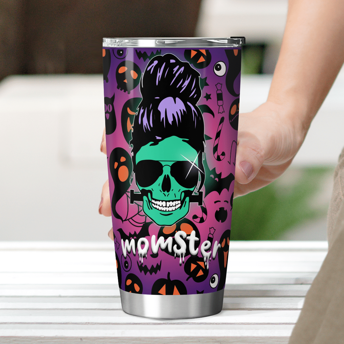 Momster Skull Halloween Tumbler