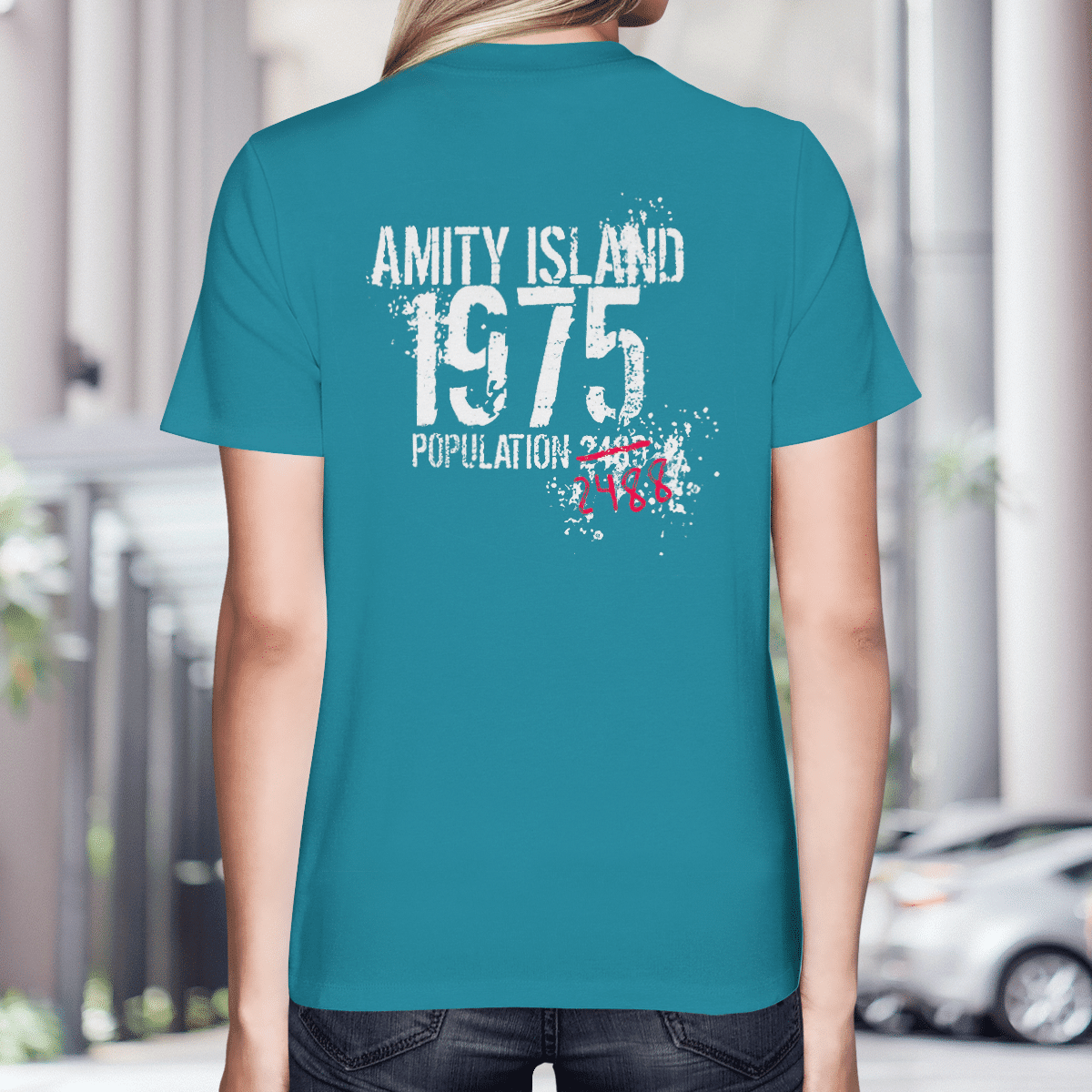 AMITY ISLAND 1975 Jaws AOP T-shirt