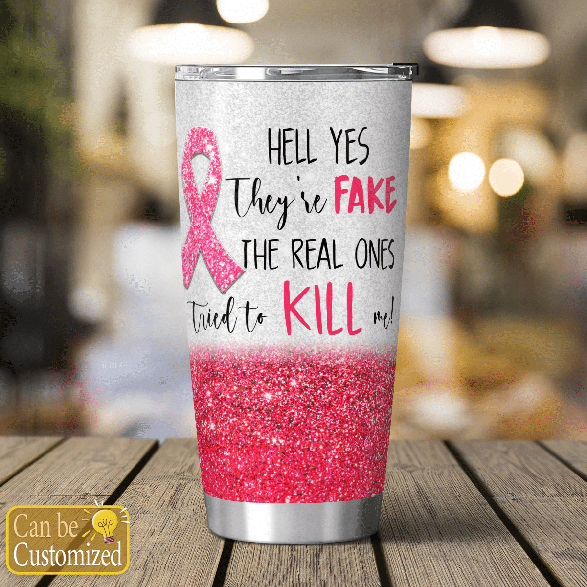 Personalized Breast Cancer Awareness Tumbler