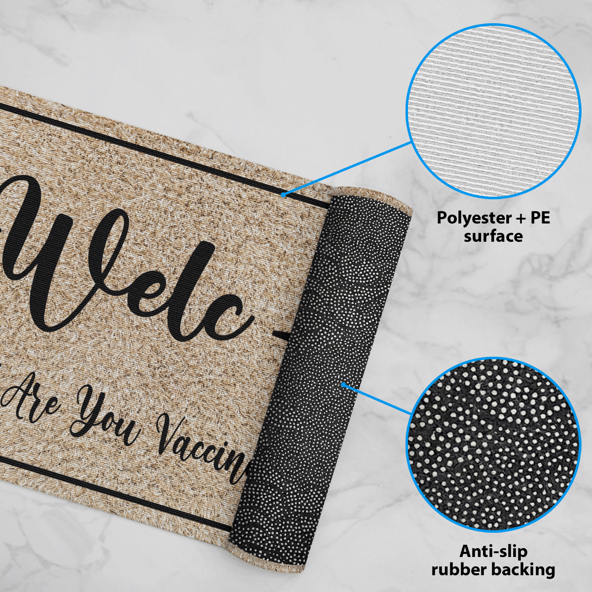 Welc -Wait, Are You Vaccinated Door Mat