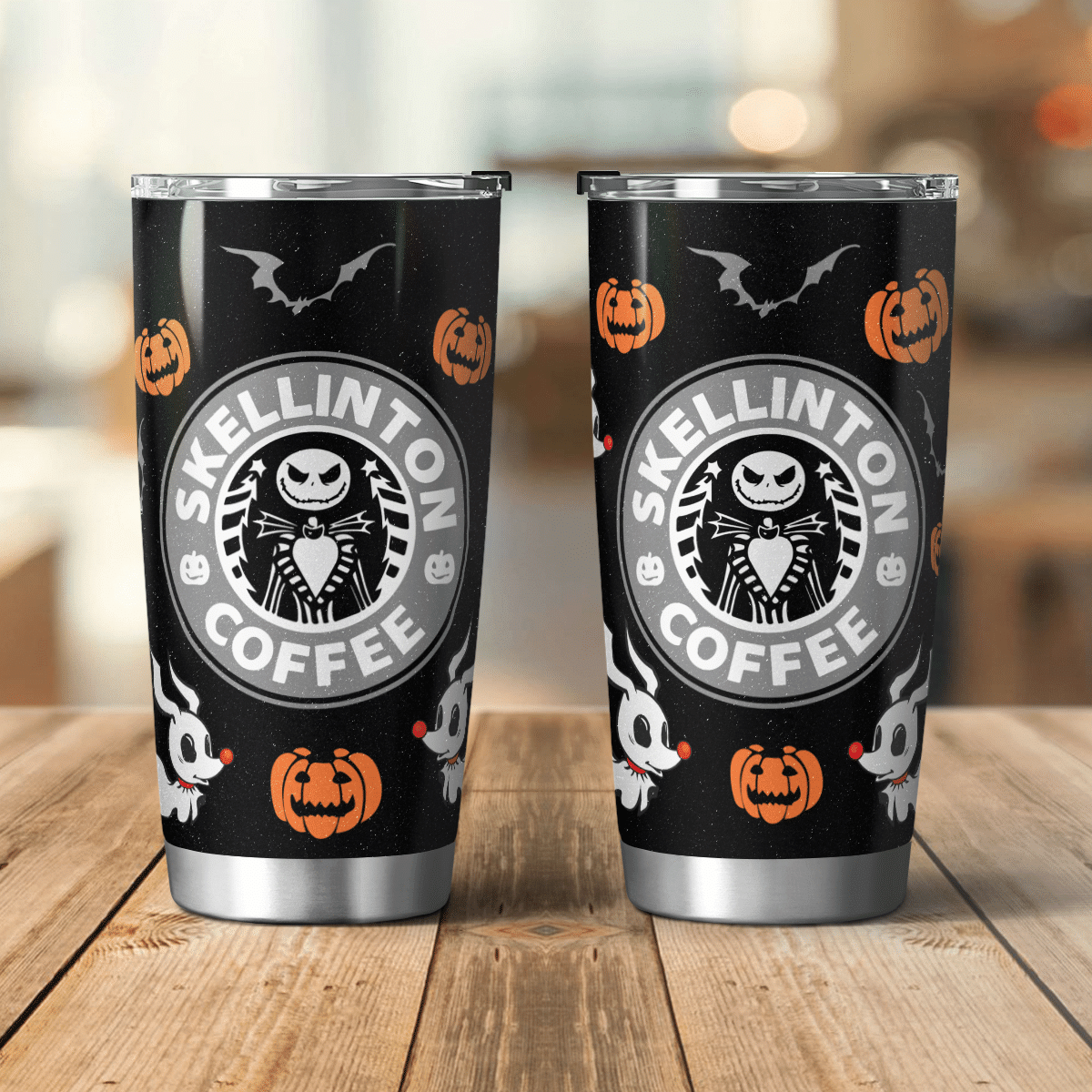 Halloween Pumpkin Nightmare Black Tumbler