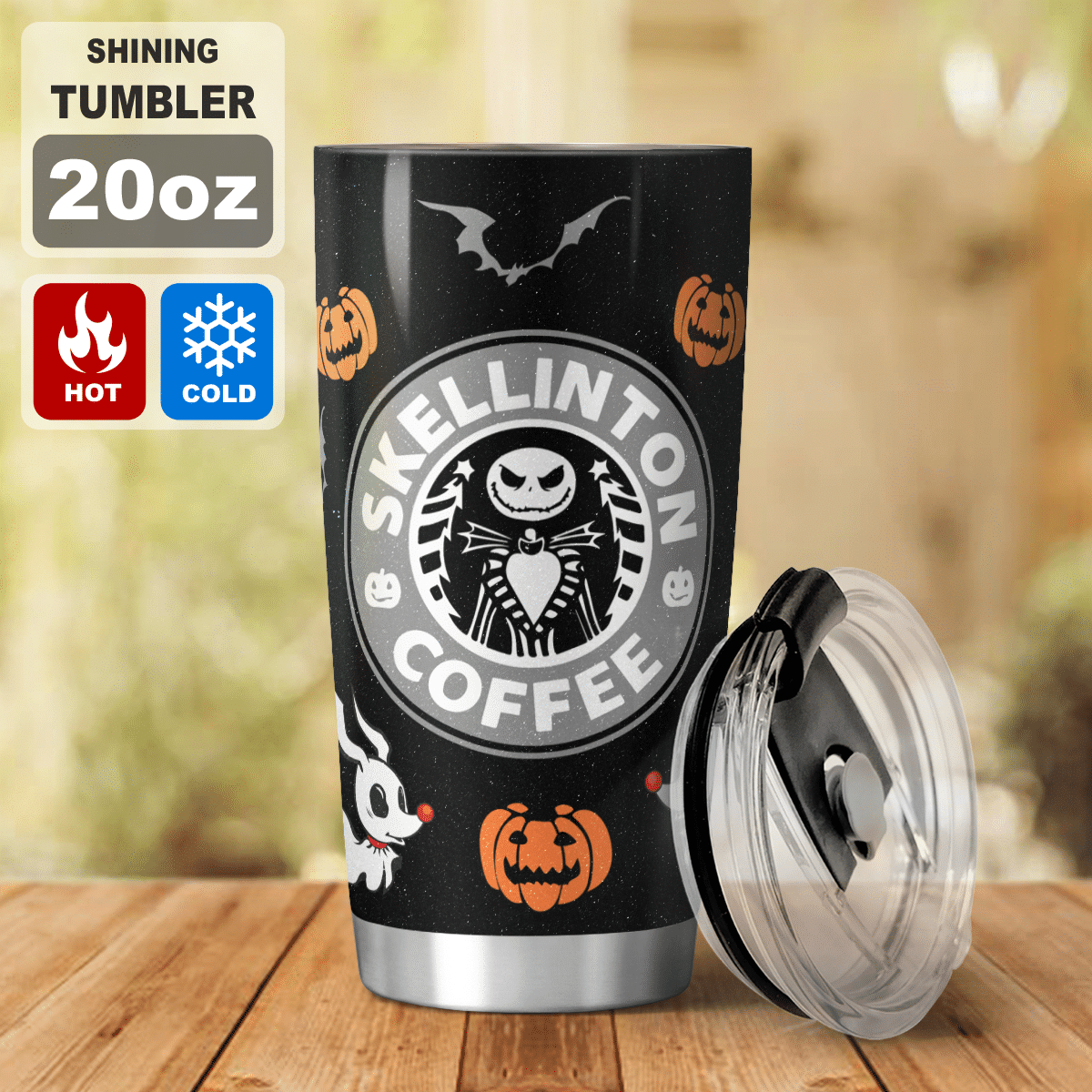 Halloween Pumpkin Nightmare Black Tumbler