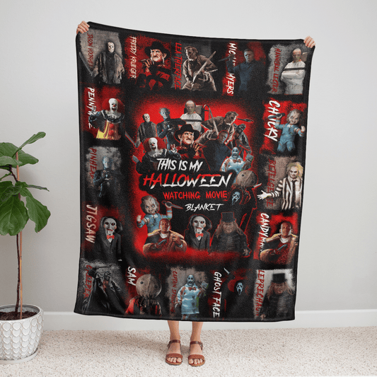 Horror Characters Halloween Fleece Blanket