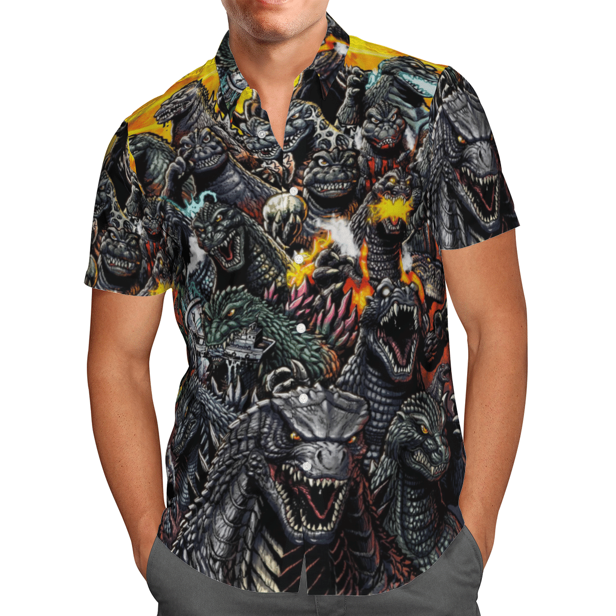 Godzilla World Fashion Hawaiian Shirt