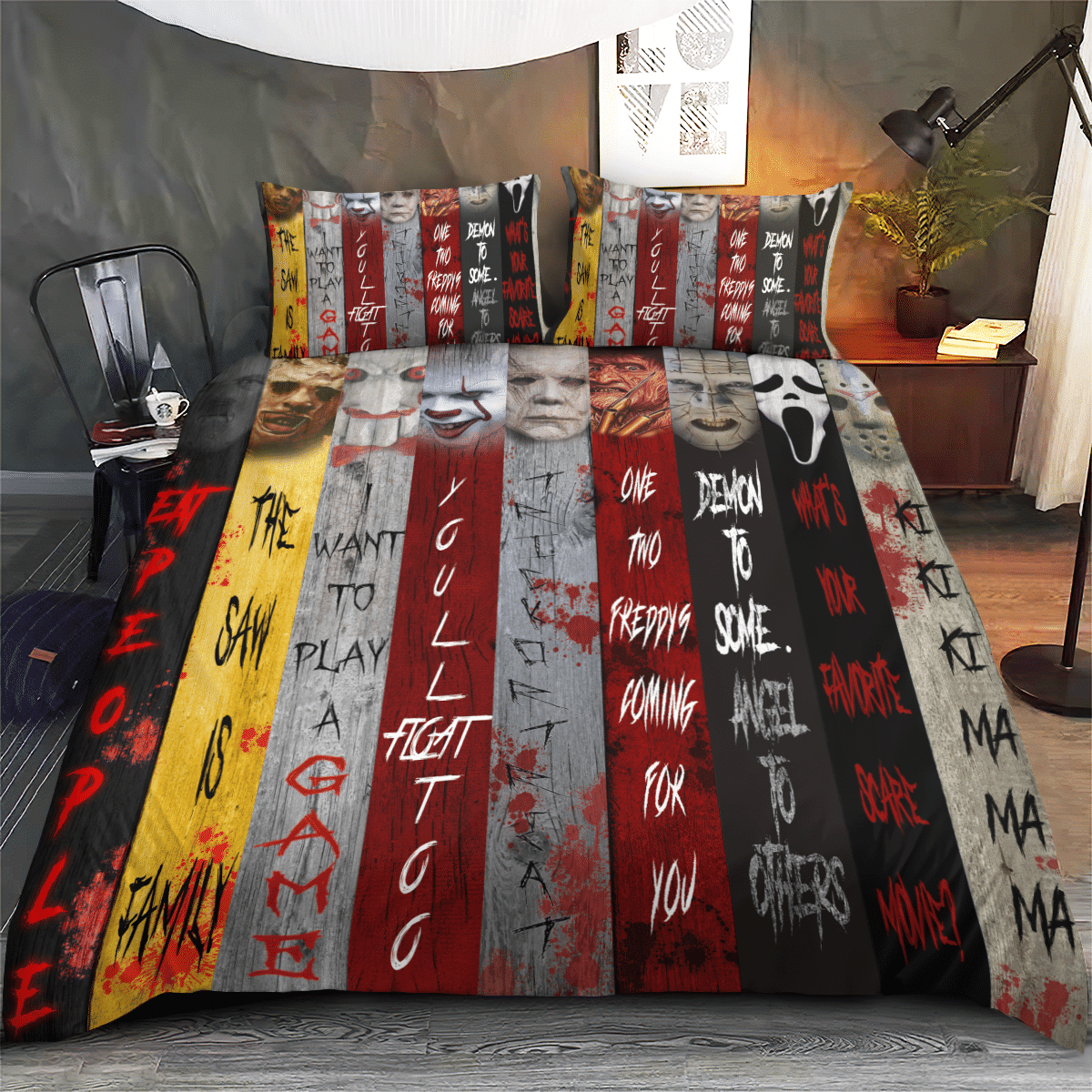 Horror Characters Halloween Bedding Set 2