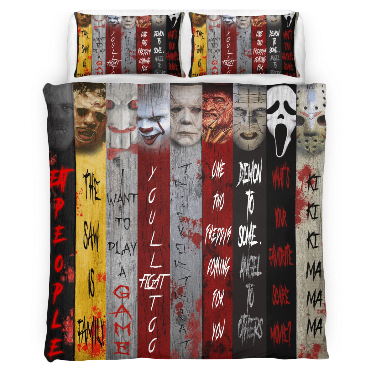 Horror Characters Halloween Bedding Set 2