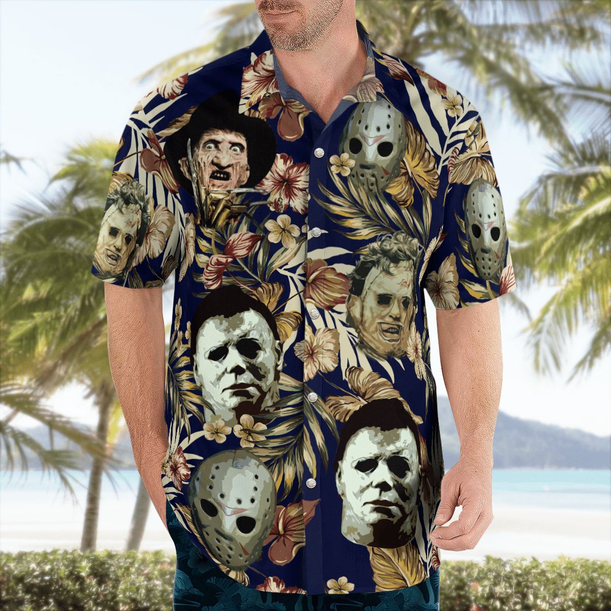 Horror Characters Halloween Hawaiian Shirt