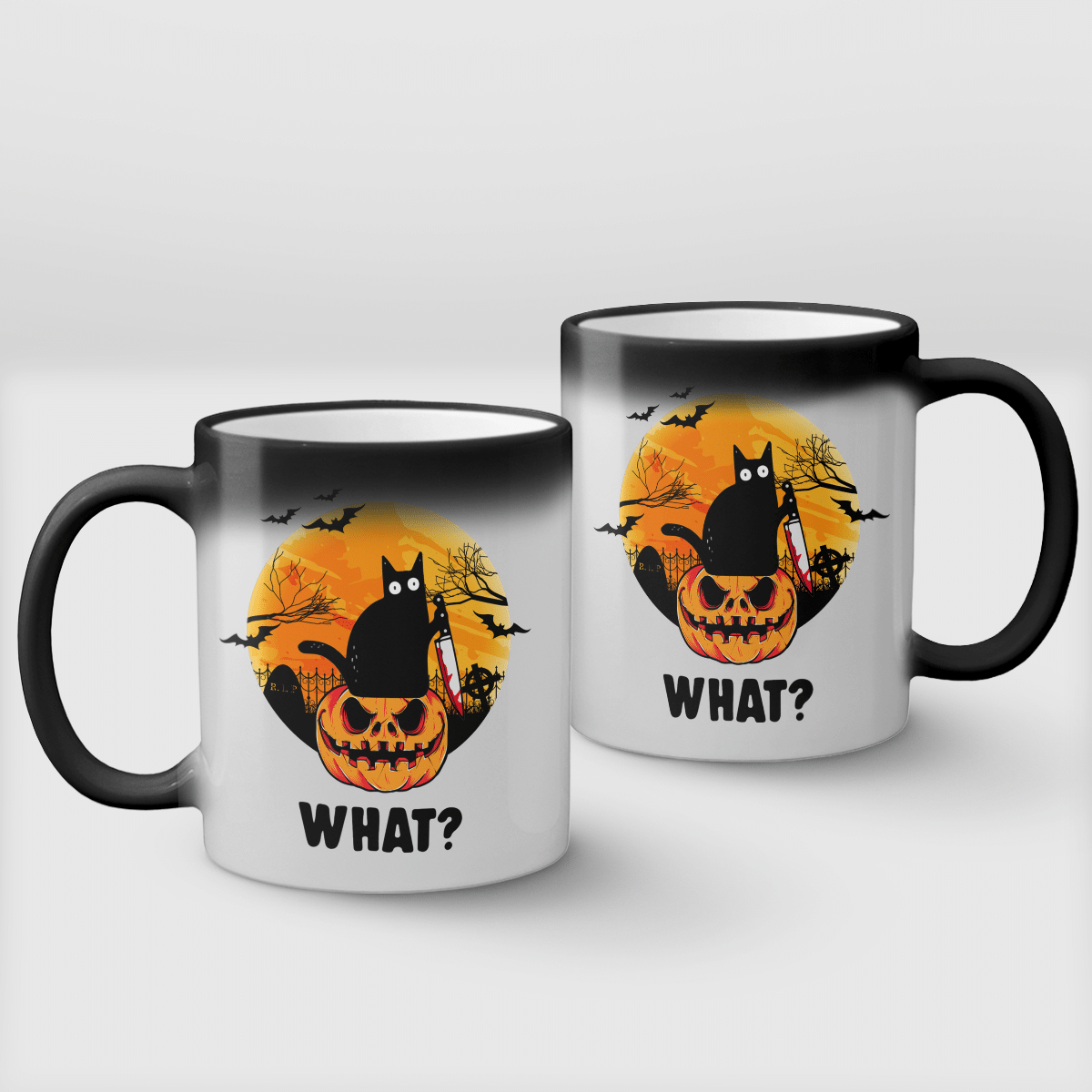 Black Cat Halloween Mug