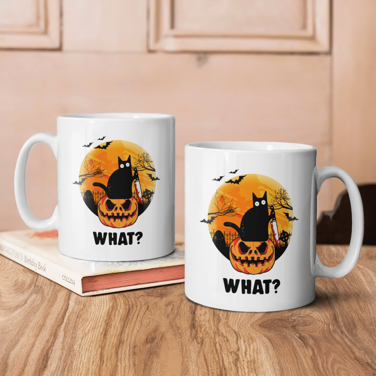 Black Cat Halloween Mug