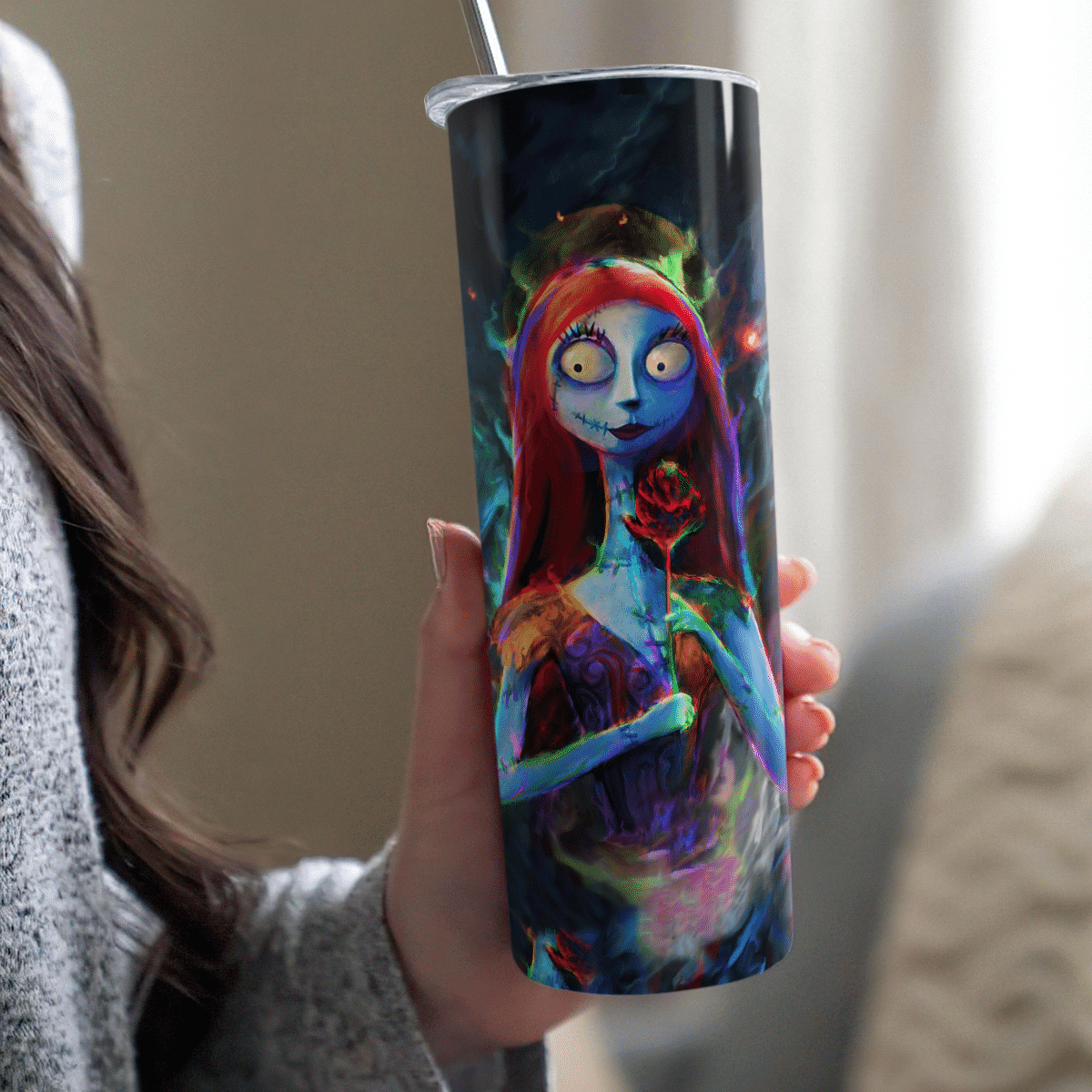 The Nightmare Couple Colorful Skinny Tumbler