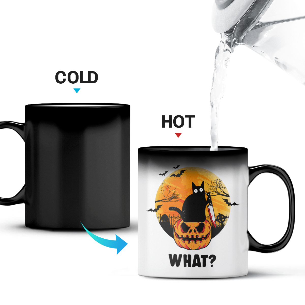 Black Cat Halloween Mug