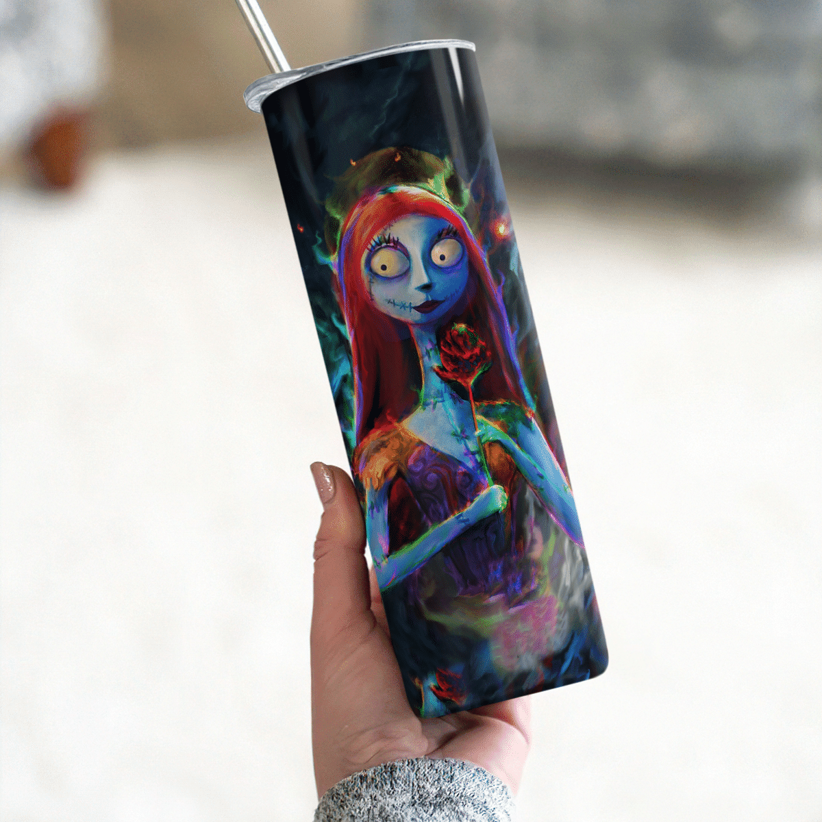 The Nightmare Couple Colorful Skinny Tumbler