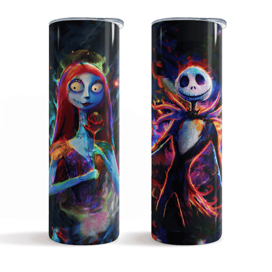The Nightmare Couple Colorful Skinny Tumbler