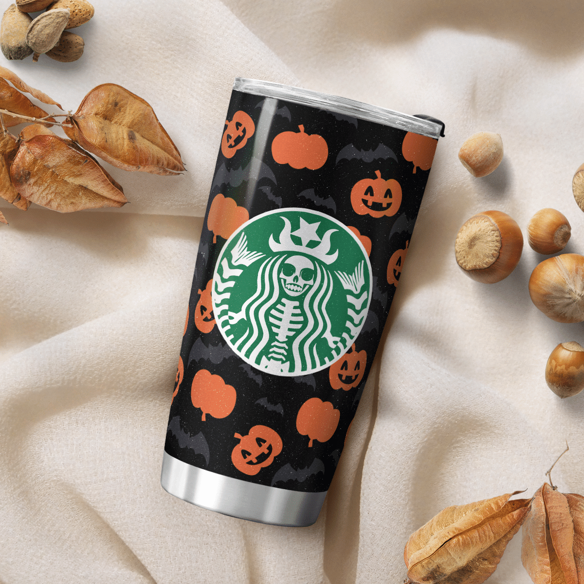 Halloween Pumpkin Black Tumbler