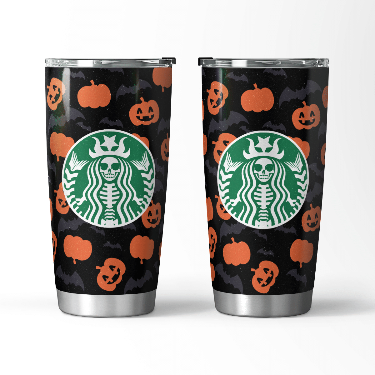 Halloween Pumpkin Black Tumbler