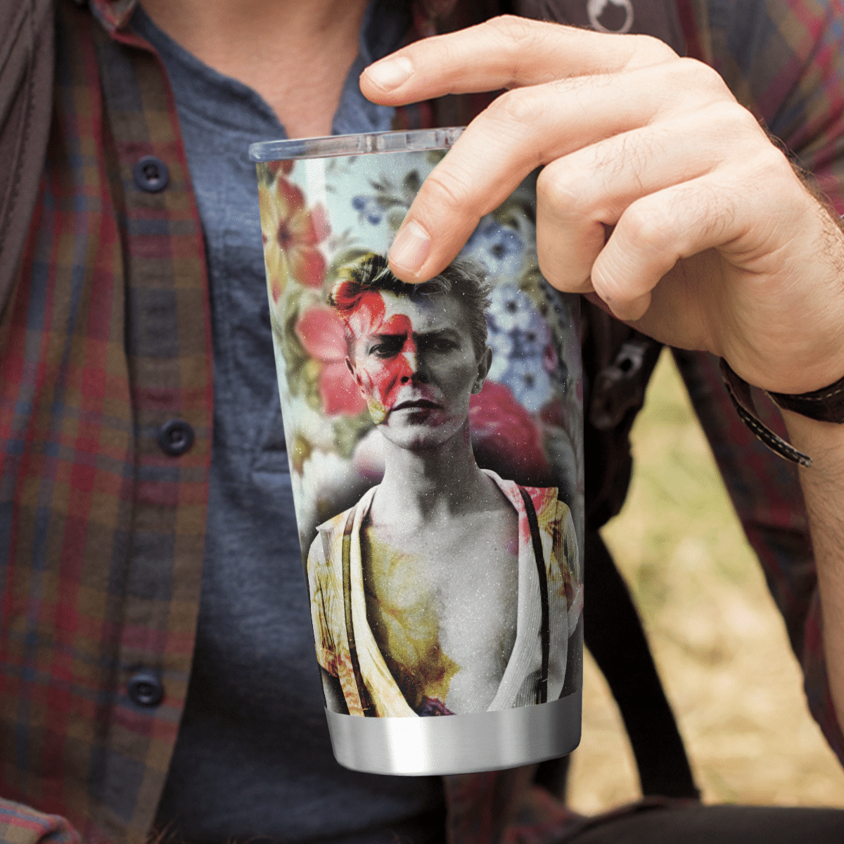 David Bowie Flowers Tumbler