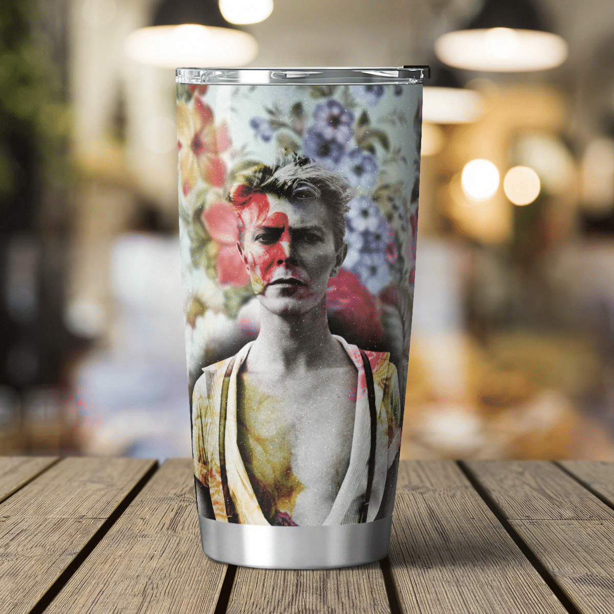 David Bowie Flowers Tumbler