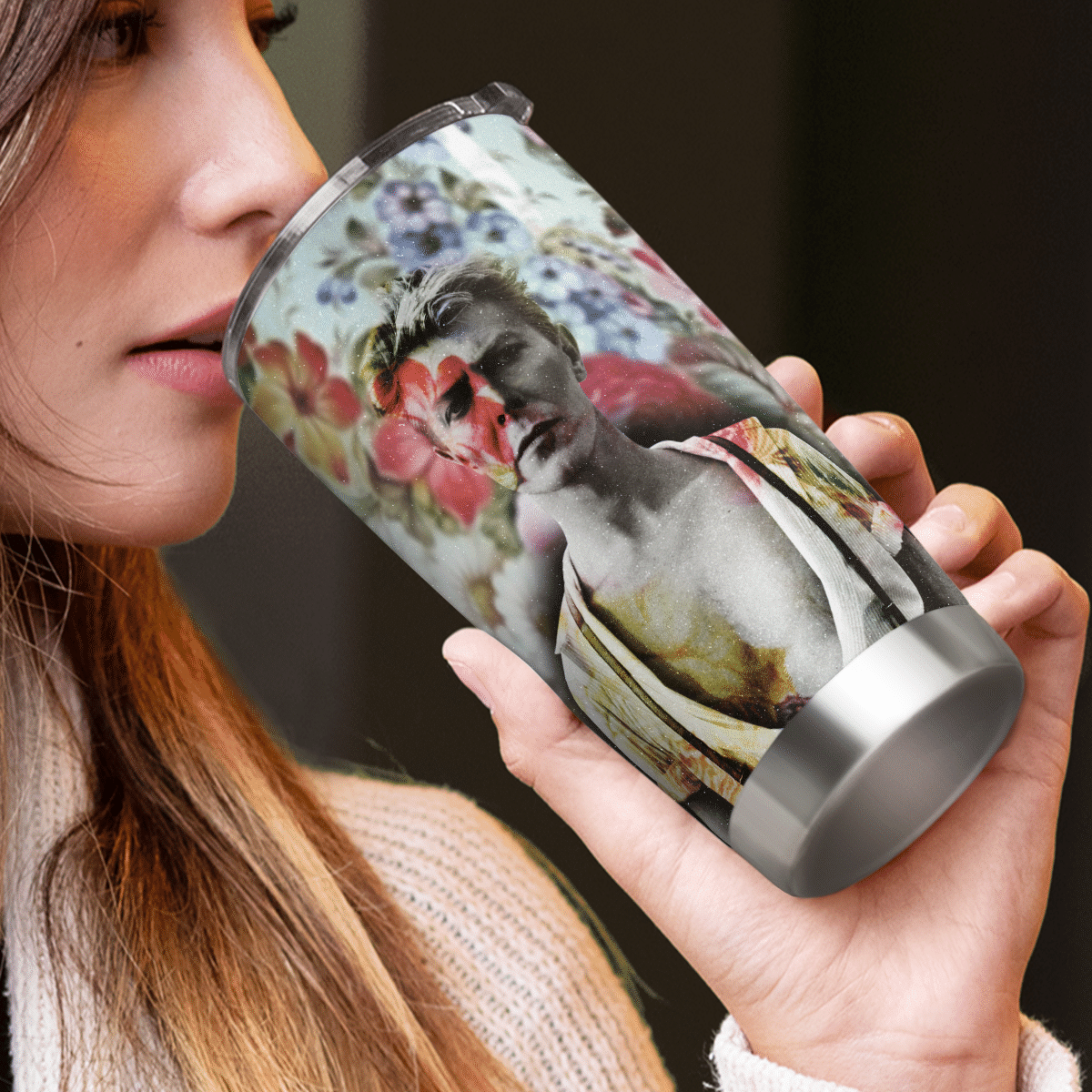 David Bowie Flowers Tumbler