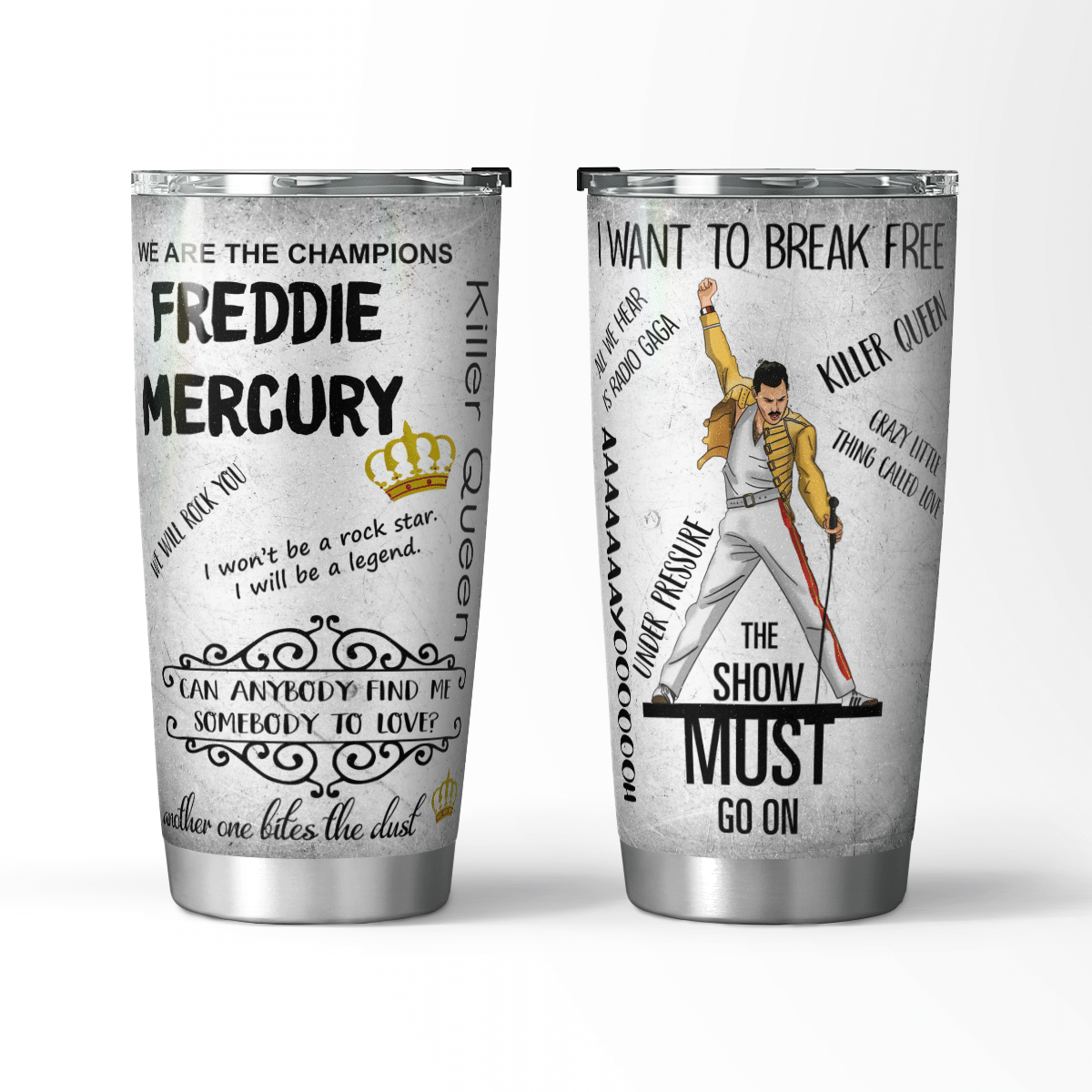 Freddie Mercury Queen Tumbler